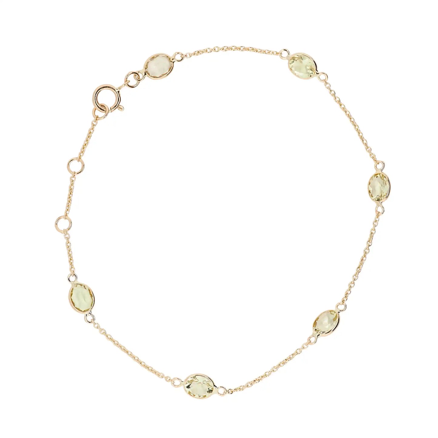 Jalokivirannekoru | 14 ka keltakulta | Sitruunakvartsit | Suokko Jalokivikorut | 55931-QL11