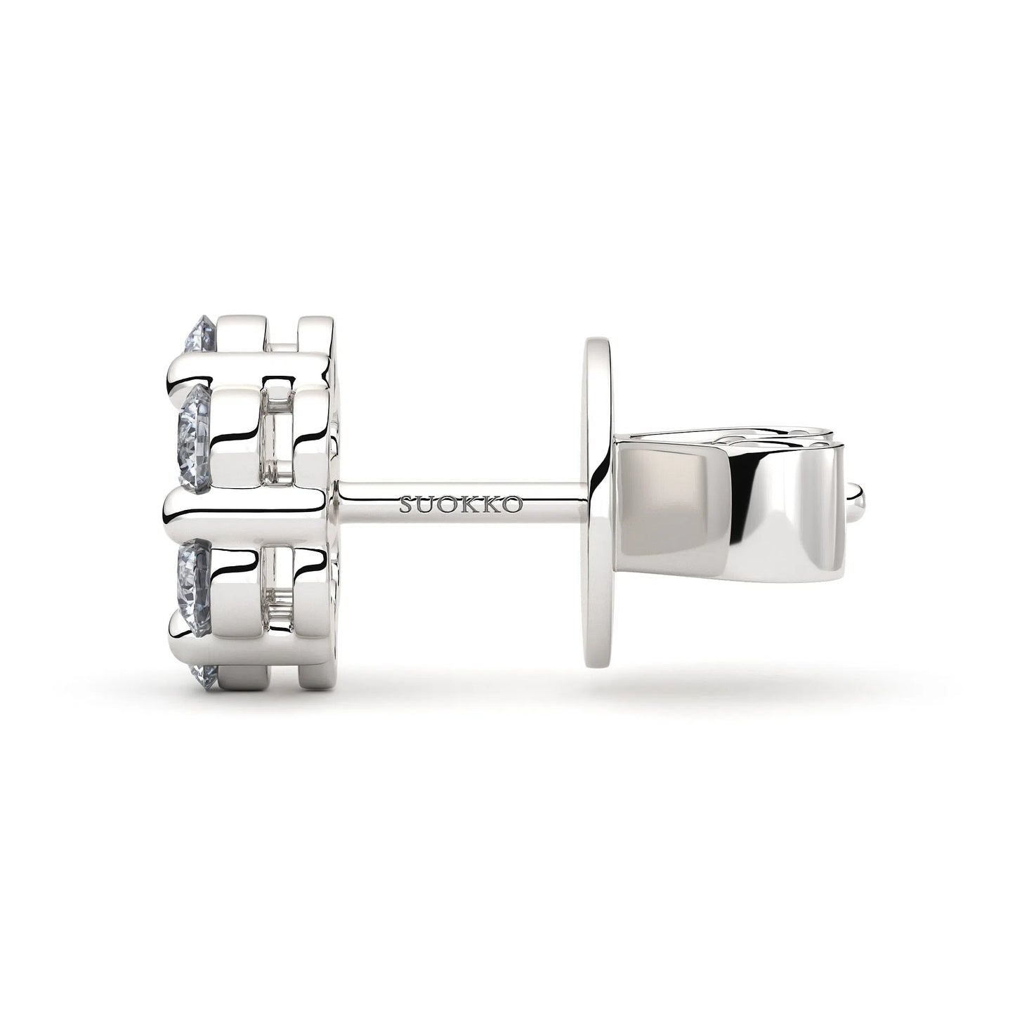 Suokko Timanttikorut -timanttikorvakorut valkokultaa, jossa istutettuna 14 timanttia. Tuotekoodi KE02060DM125
