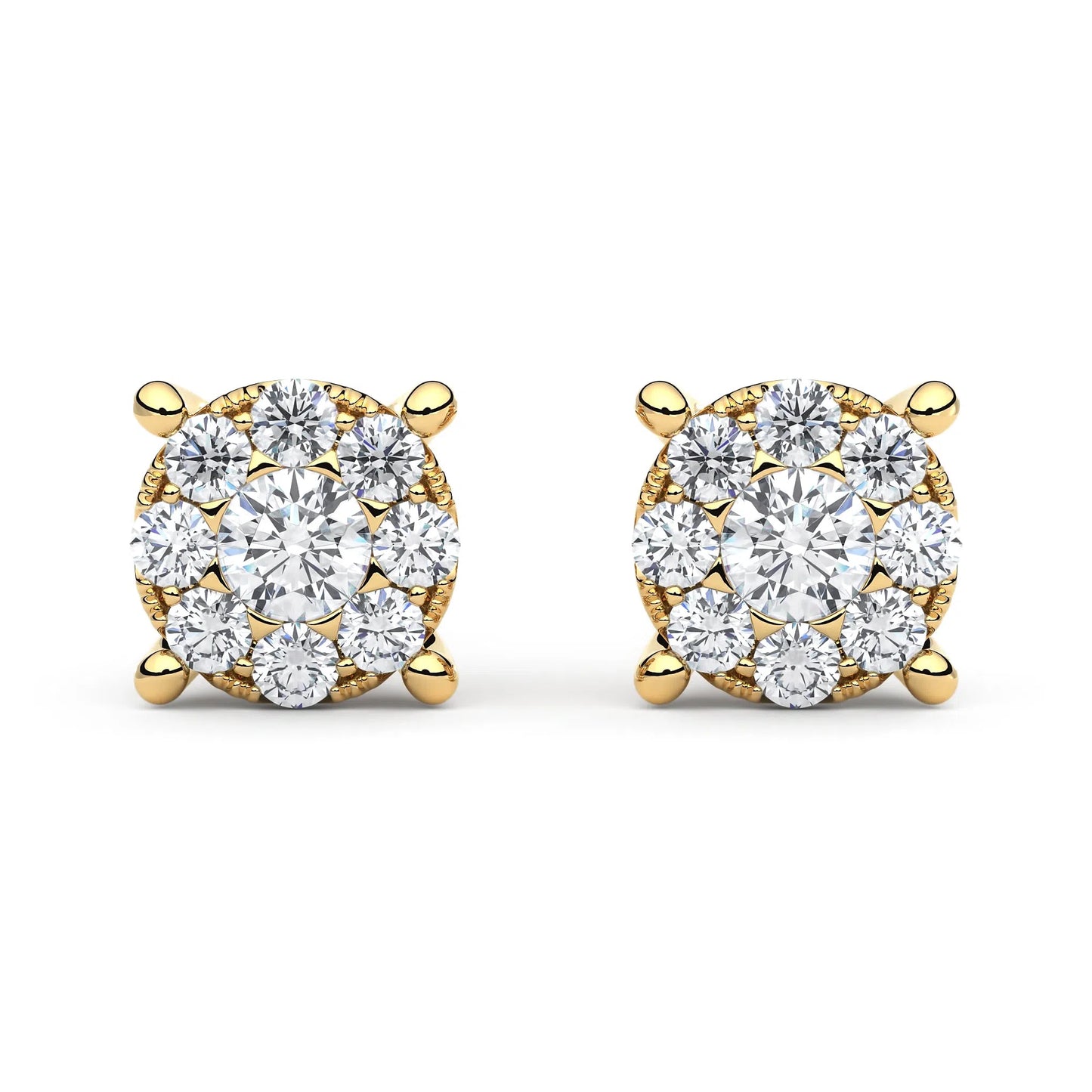 Suokko Timanttikorut -timanttikorvakorut keltakultaa, jossa istutettuna 18 timanttia. Tuotekoodi KE05464DM50