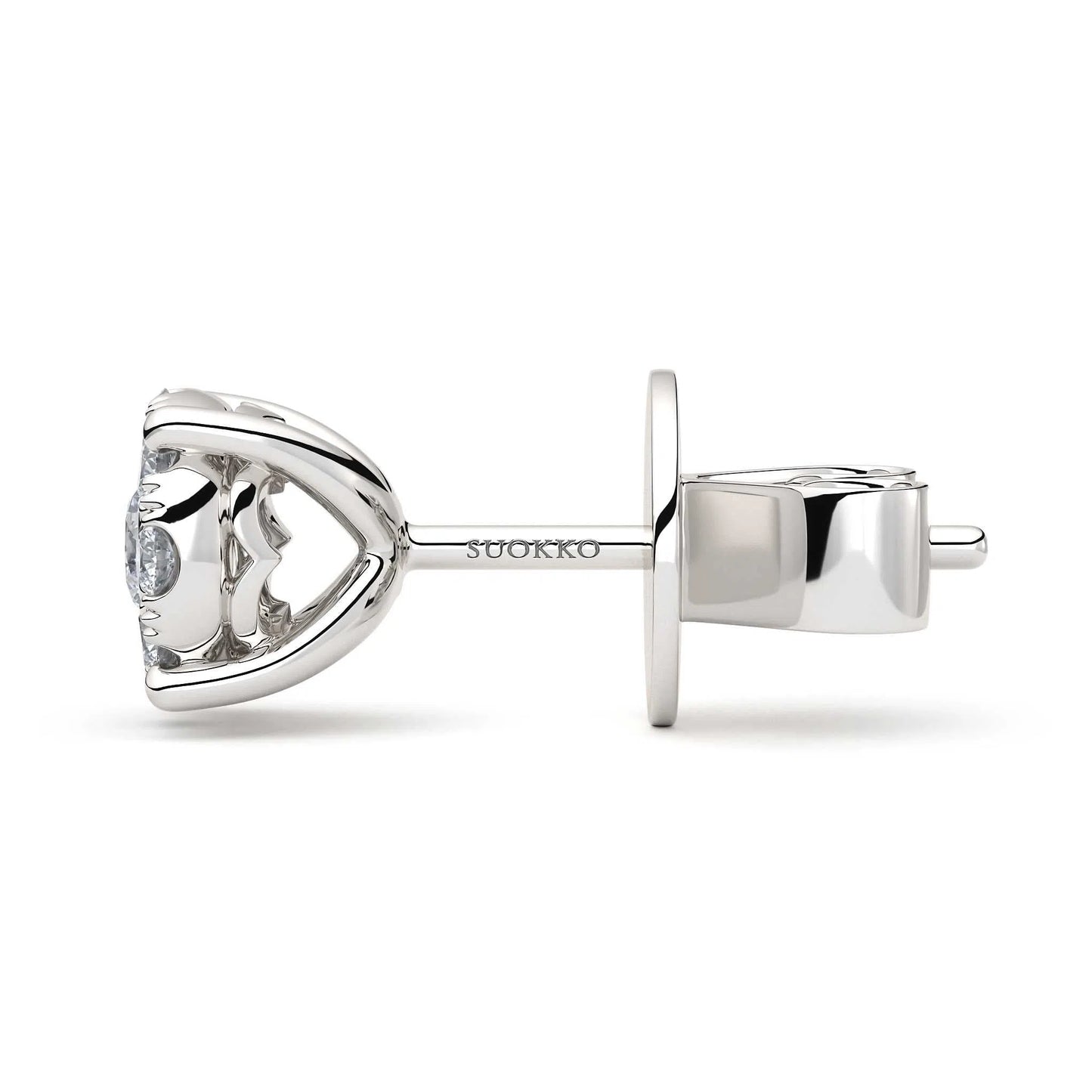 Suokko Timanttikorut -timanttikorvakorut valkokultaa, jossa istutettuna 18 timanttia. Tuotekoodi KE05464DM75