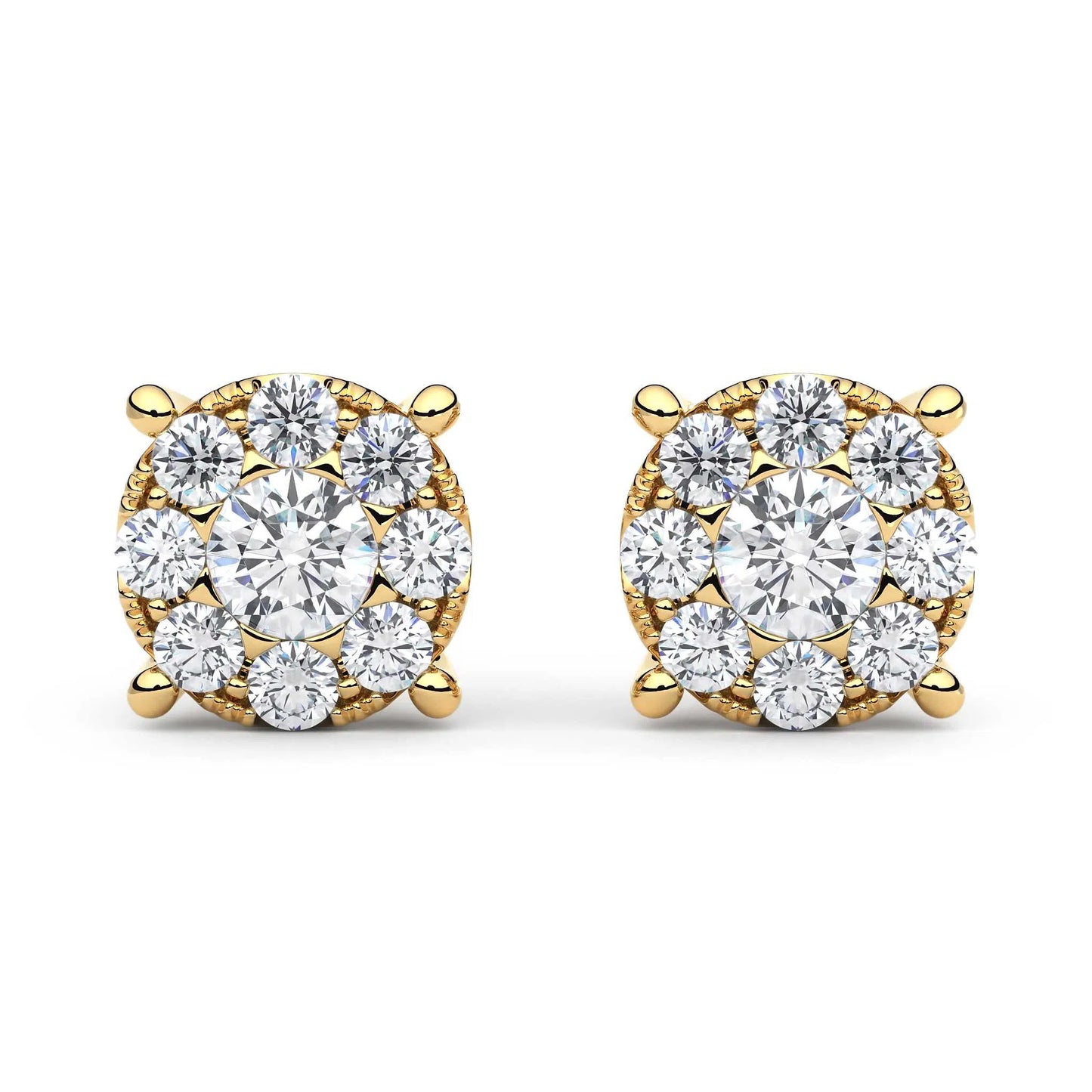 Suokko Timanttikorut -timanttikorvakorut keltakultaa, jossa istutettuna 18 timanttia. Tuotekoodi KE05464DM75