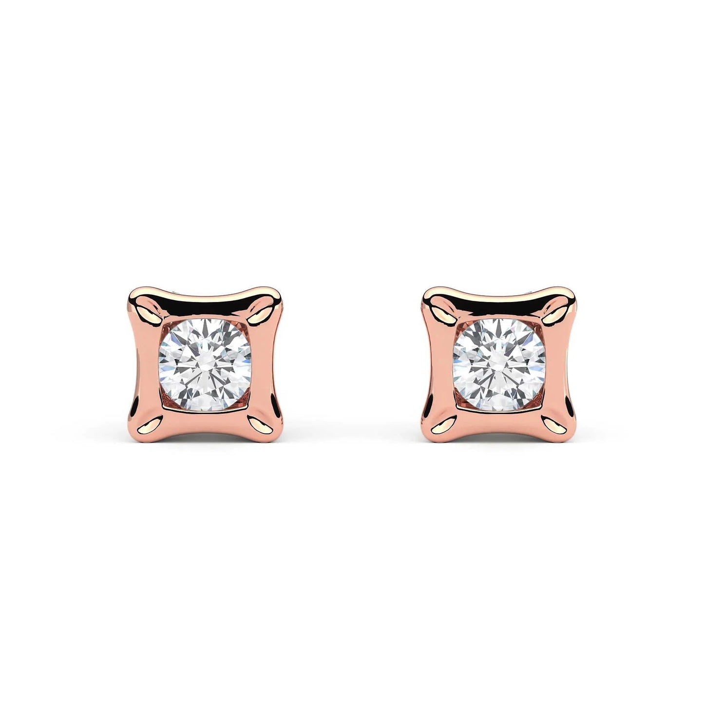 Suokko Timanttikorut -timanttikorvakorut rosakultaa, jossa istutettuna 2 timanttia. Tuotekoodi KE06523