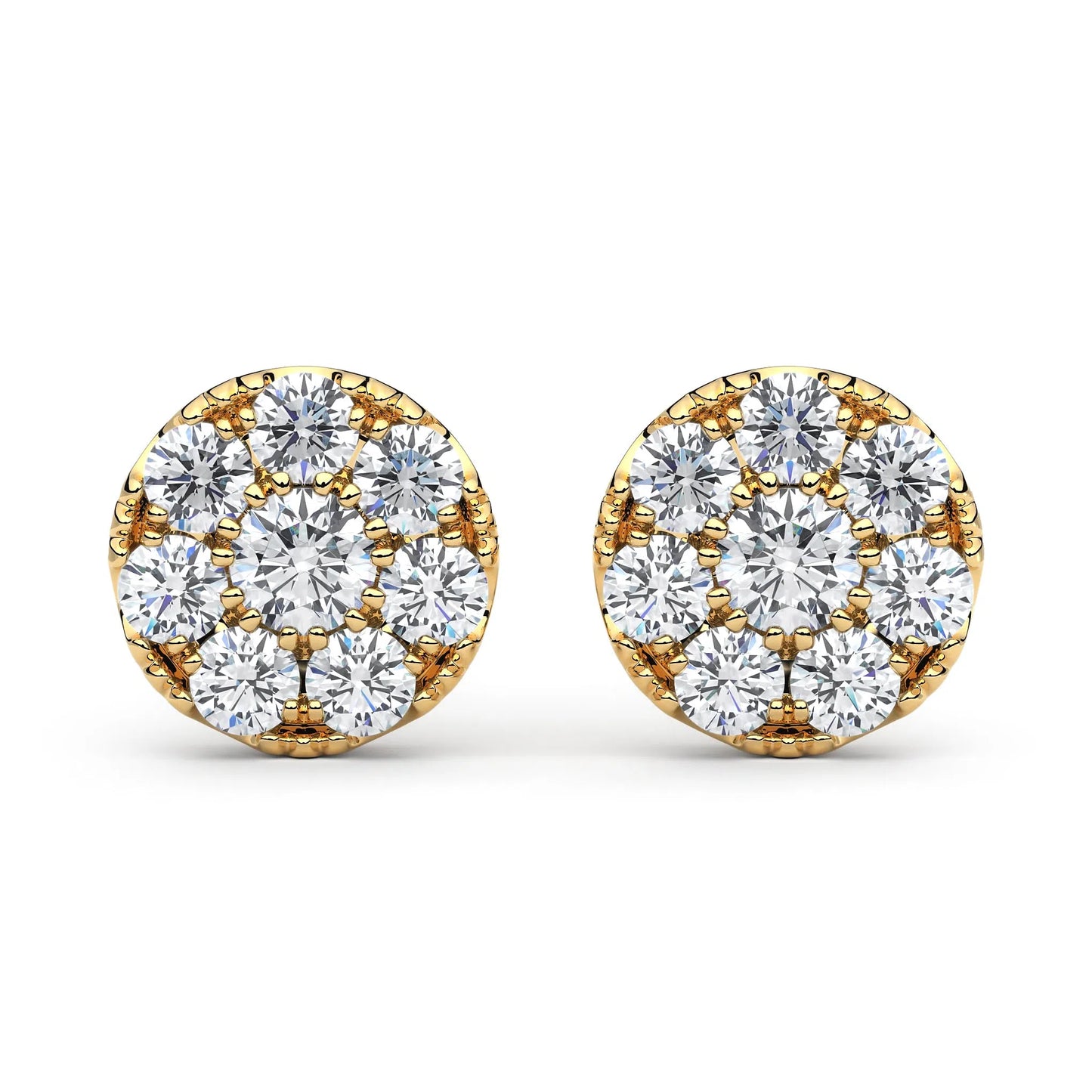 Suokko Timanttikorut -timanttikorvakorut keltakultaa, jossa istutettuna 16 timanttia. Tuotekoodi KE07335DM100A