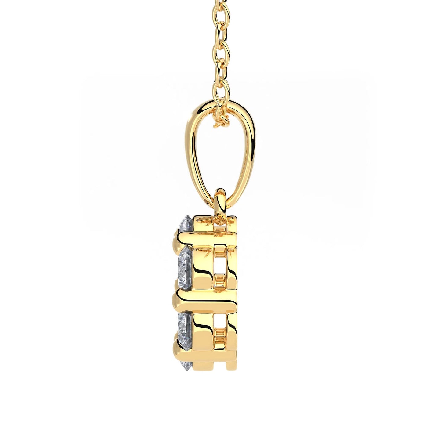 Suokko Timanttikorut -riipus keltakultaa, jossa istutettuna 7 timanttia. Tuotekoodi KP01883BR55
