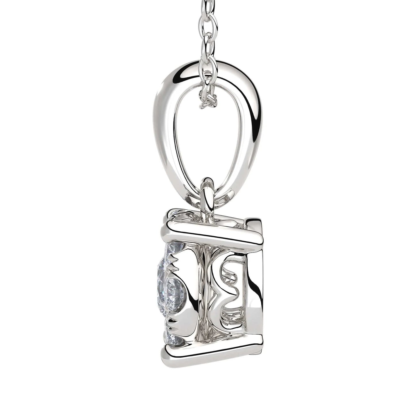 Suokko Timanttikorut -riipus valkokultaa, jossa istutettuna 9 timanttia. Tuotekoodi KP04868DM125