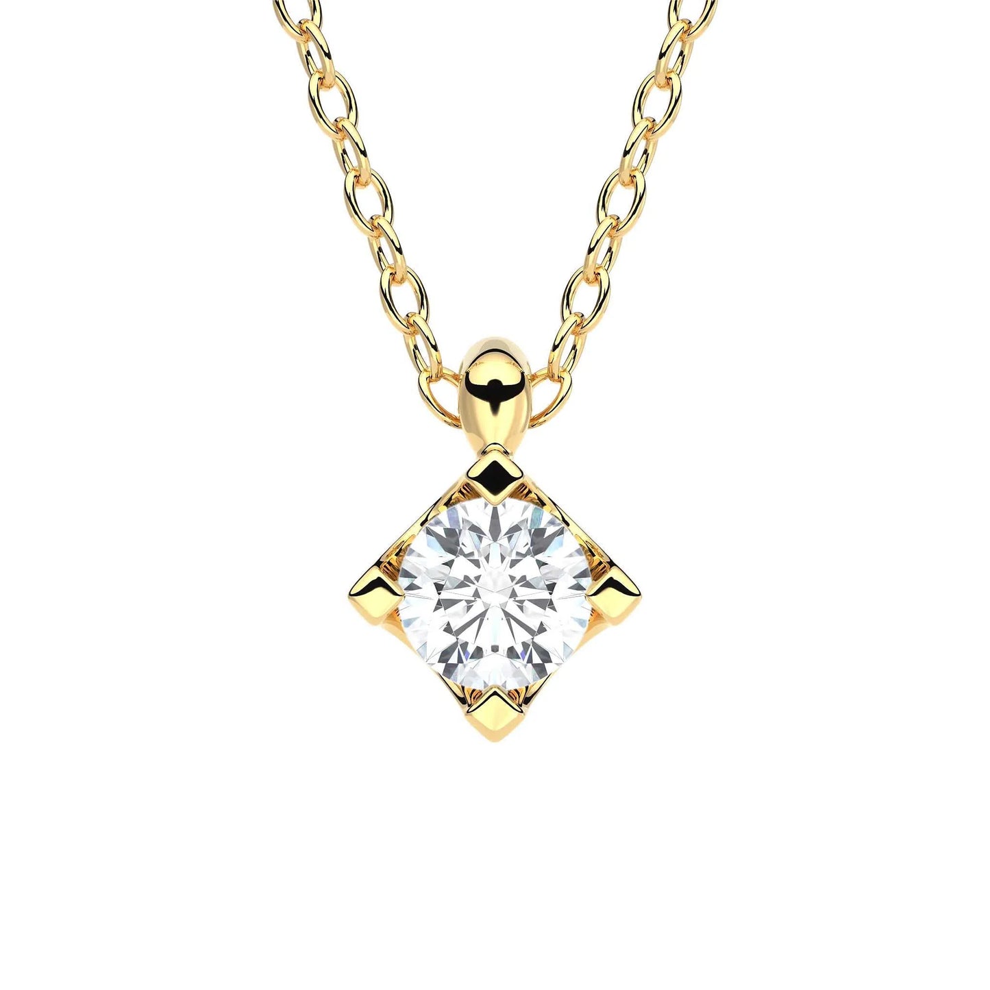 Suokko Timanttikorut -riipus keltakultaa, jossa istutettuna yksi timantti. Tuotekoodi KP05027A2