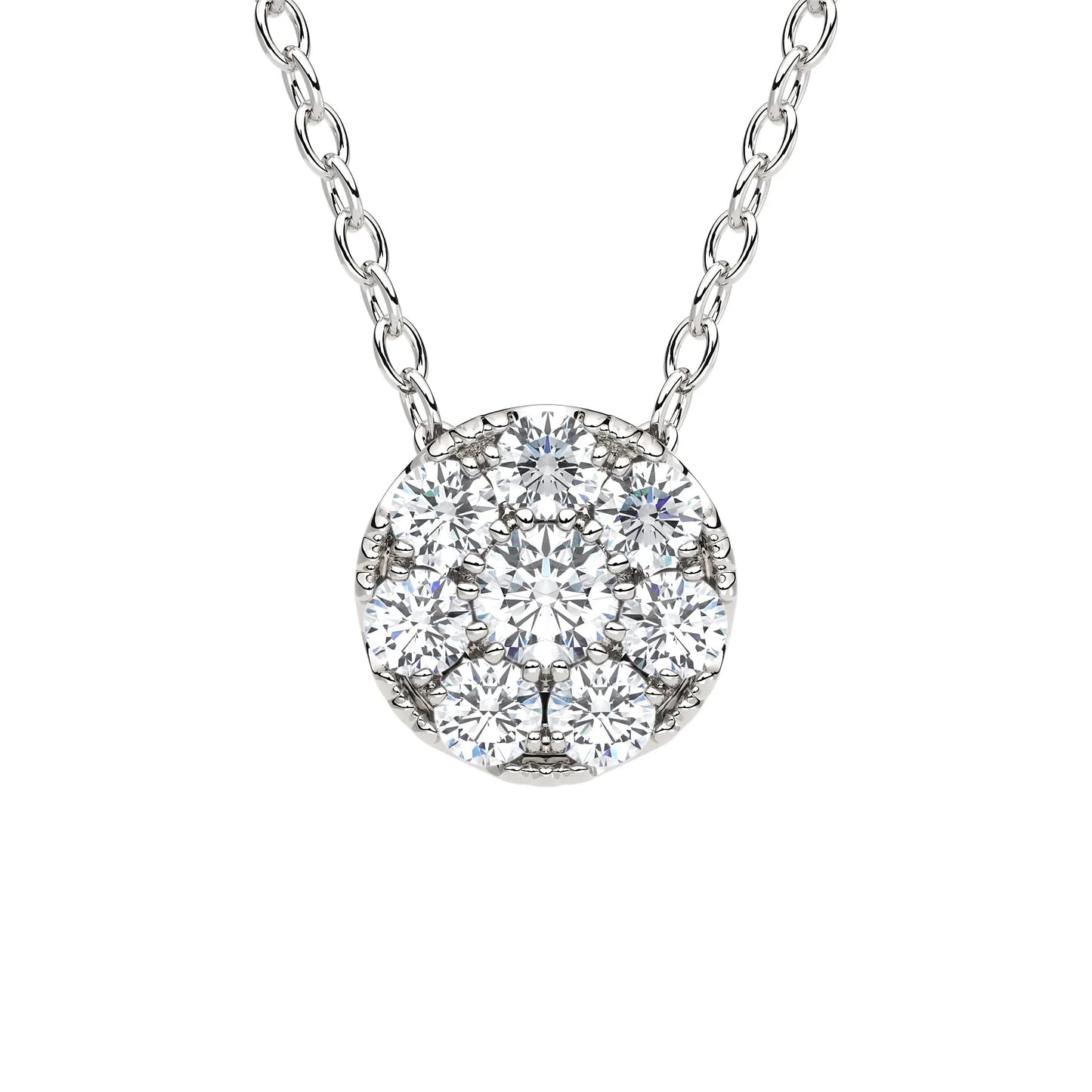 Suokko Timanttikorut -riipus valkokultaa, jossa istutettuna 8 timanttia. Tuotekoodi KP06759DM100A