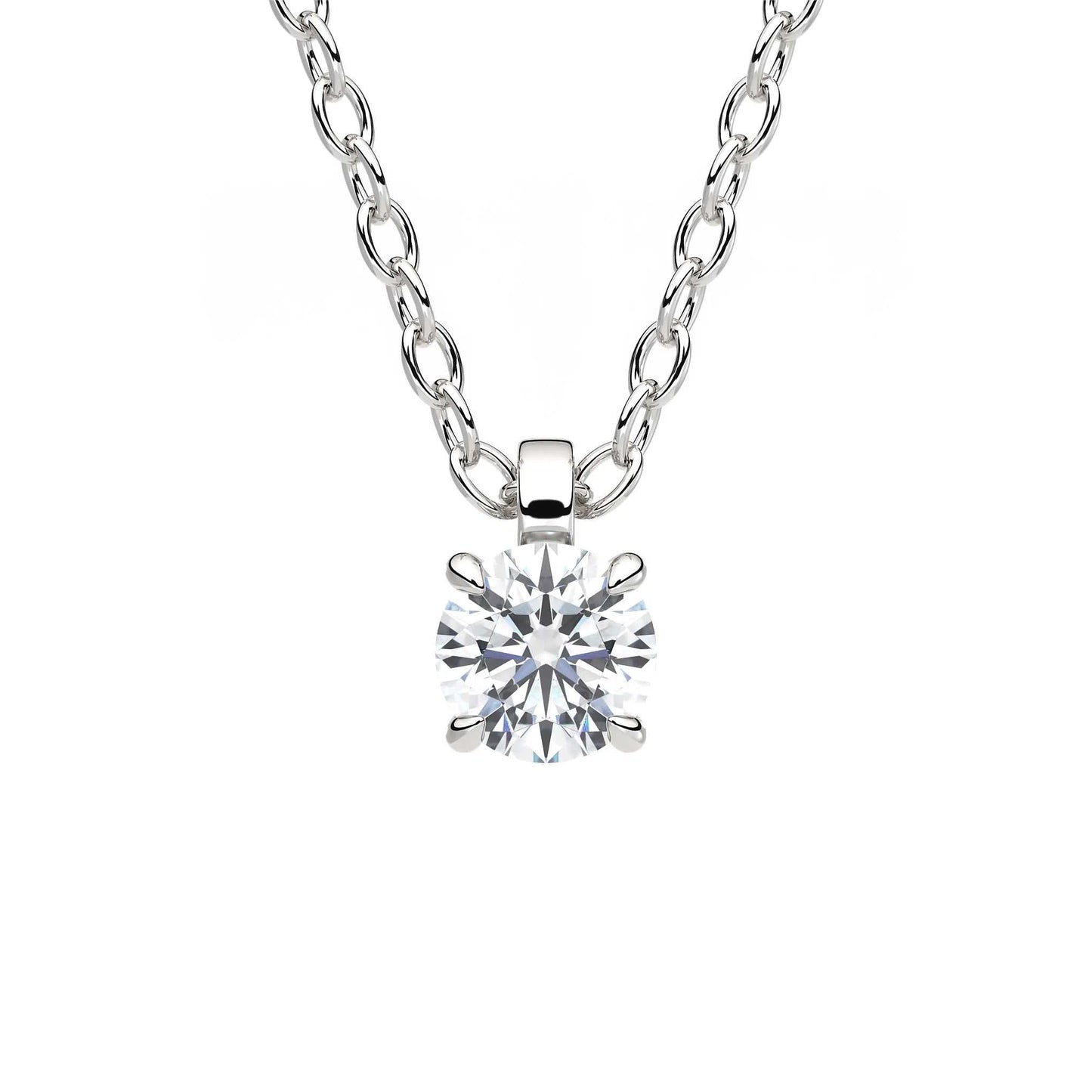 Suokko Timanttikorut -riipus valkokultaa, jossa istutettuna yksi timantti. Tuotekoodi KP09674BR15A