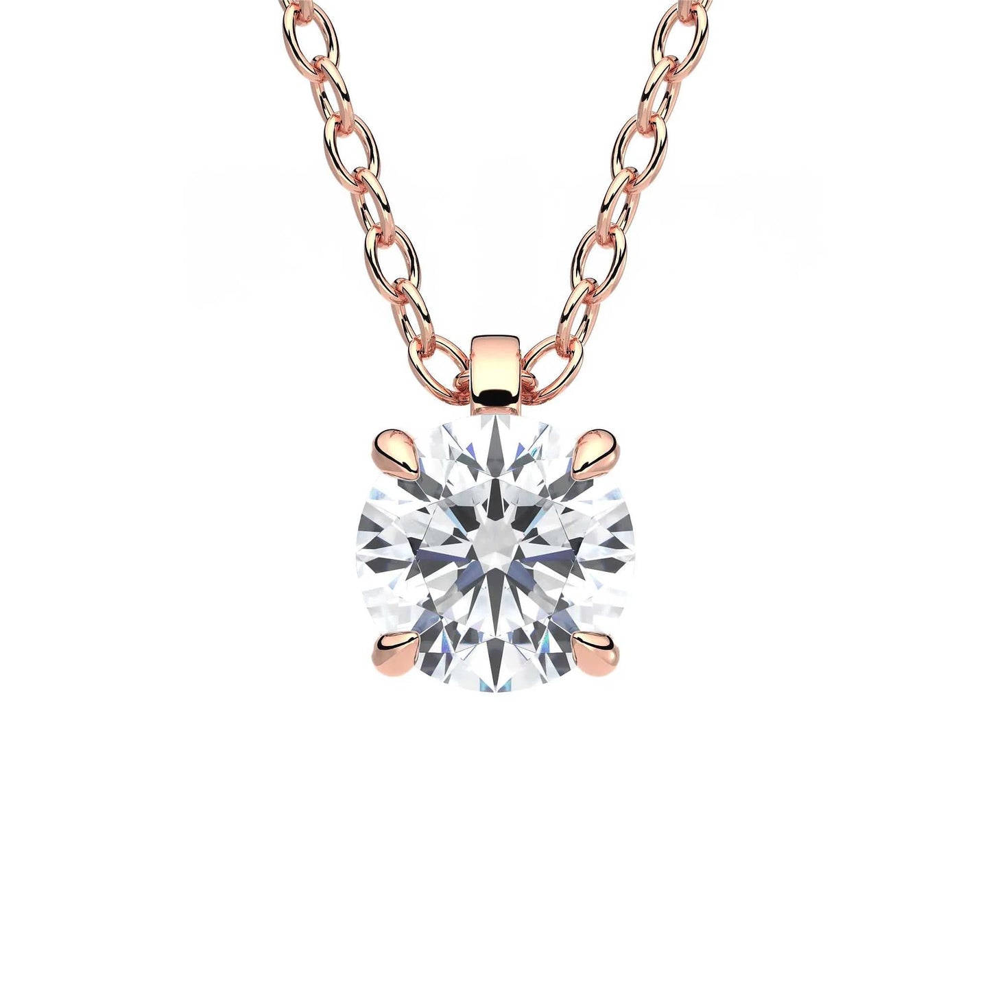 Suokko Timanttikorut -riipus rosakultaa, jossa istutettuna yksi timantti. Tuotekoodi KP09674BR40A