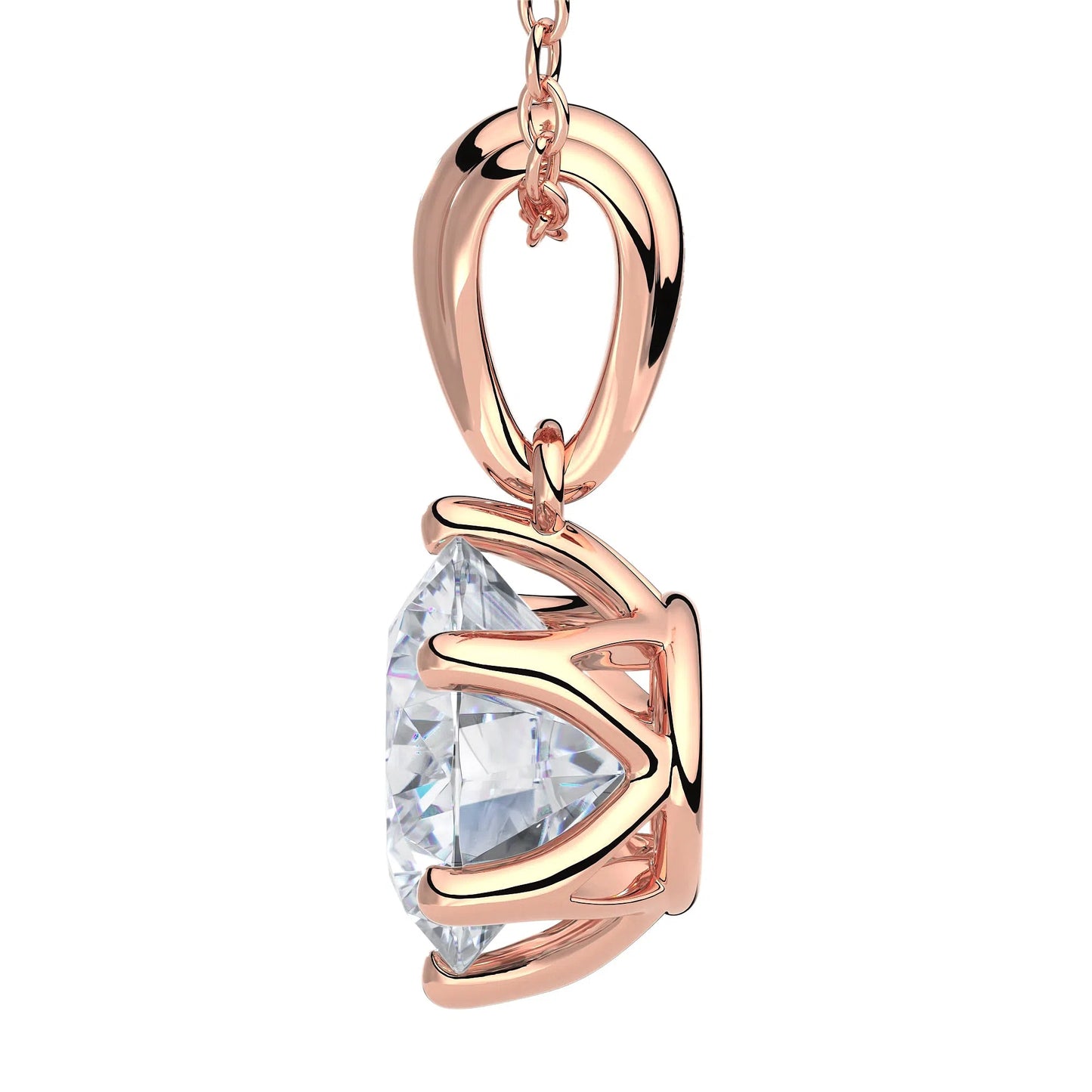Suokko Timanttikorut -riipus rosakultaa, jossa istutettuna yksi timantti. Tuotekoodi KP09802BR170