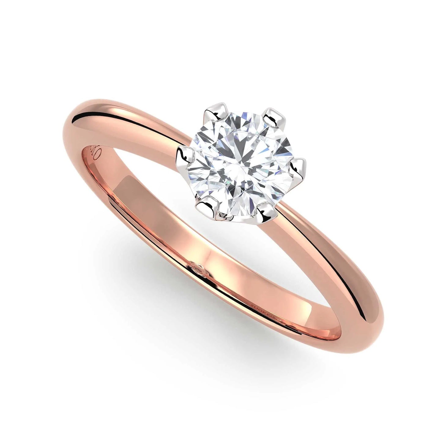Suokko Timanttikorut -timanttisormus rosakultaa, jossa istutettuna yksi timantti. Tuotekoodi KR04390BR50