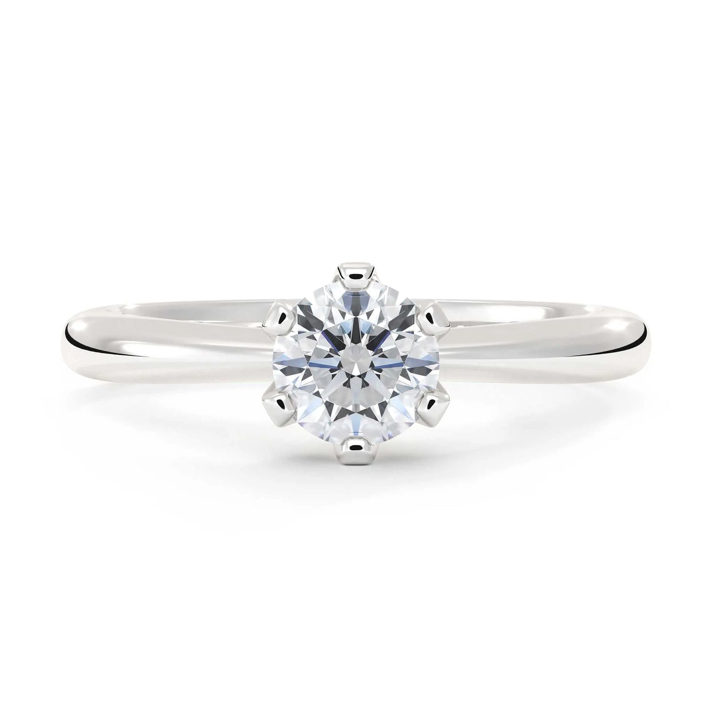 Suokko Timanttikorut -timanttisormus valkokultaa, jossa istutettuna yksi timantti. Tuotekoodi KR04390BR50