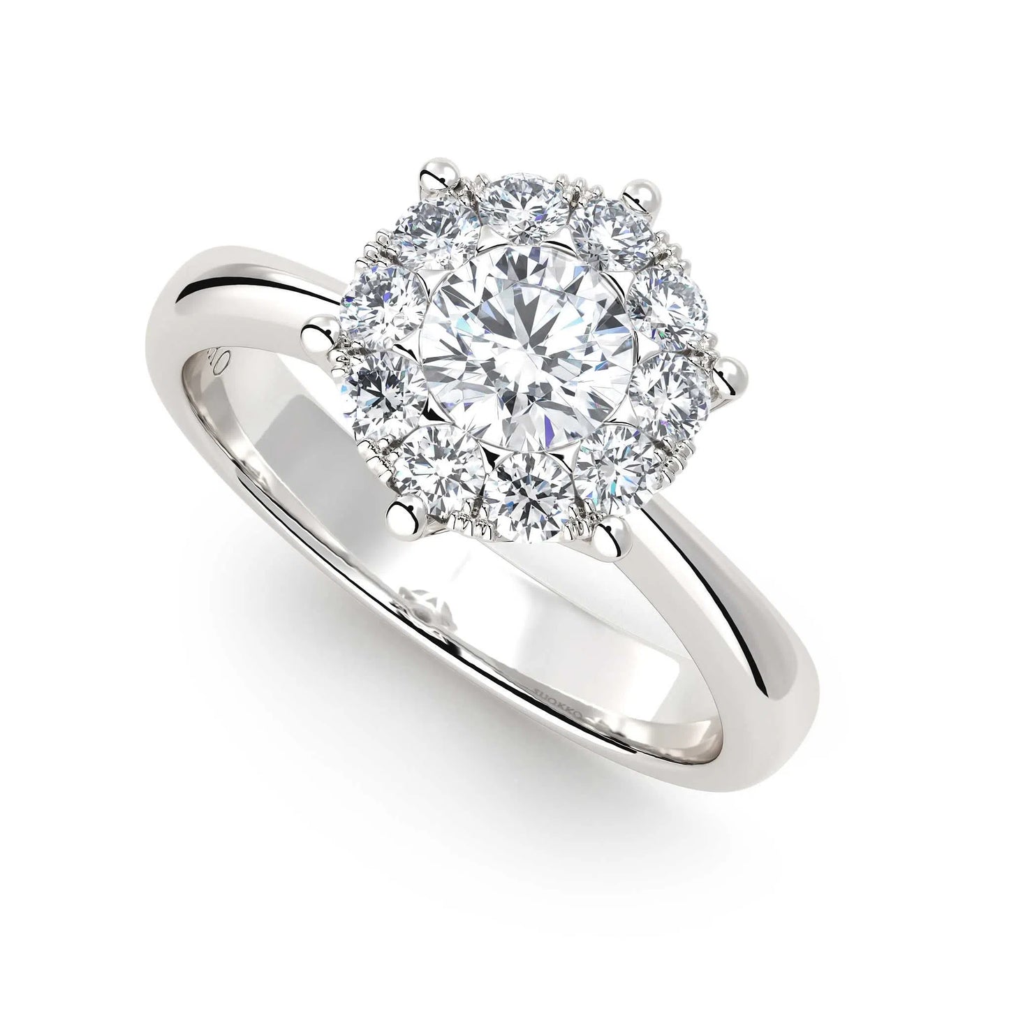 Suokko Timanttikorut -timanttisormus valkokultaa, jossa istutettuna 11 timanttia. Tuotekoodi KR06886DM200