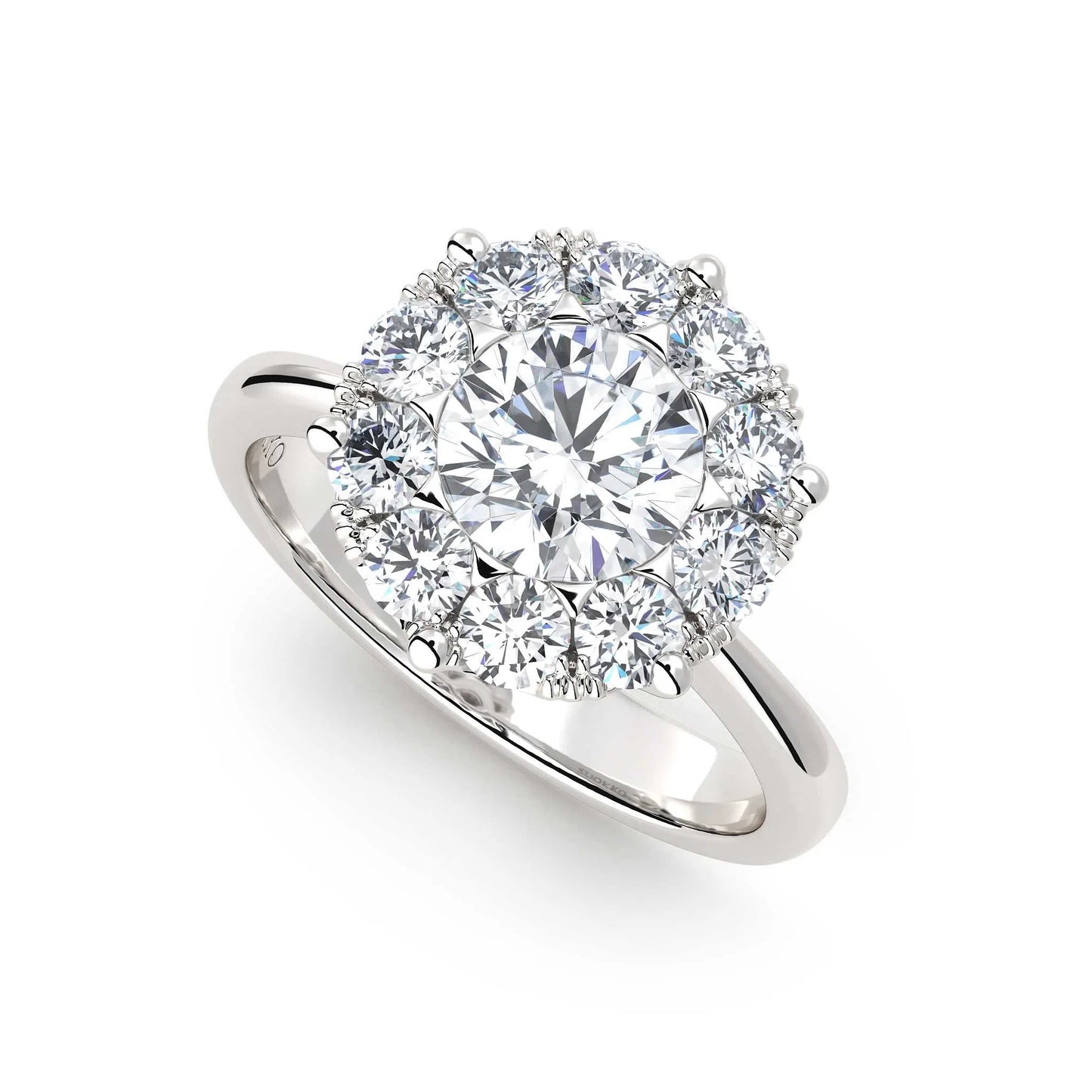 Suokko Timanttikorut -timanttisormus valkokultaa, jossa istutettuna 11 timanttia. Tuotekoodi KR06886DM550