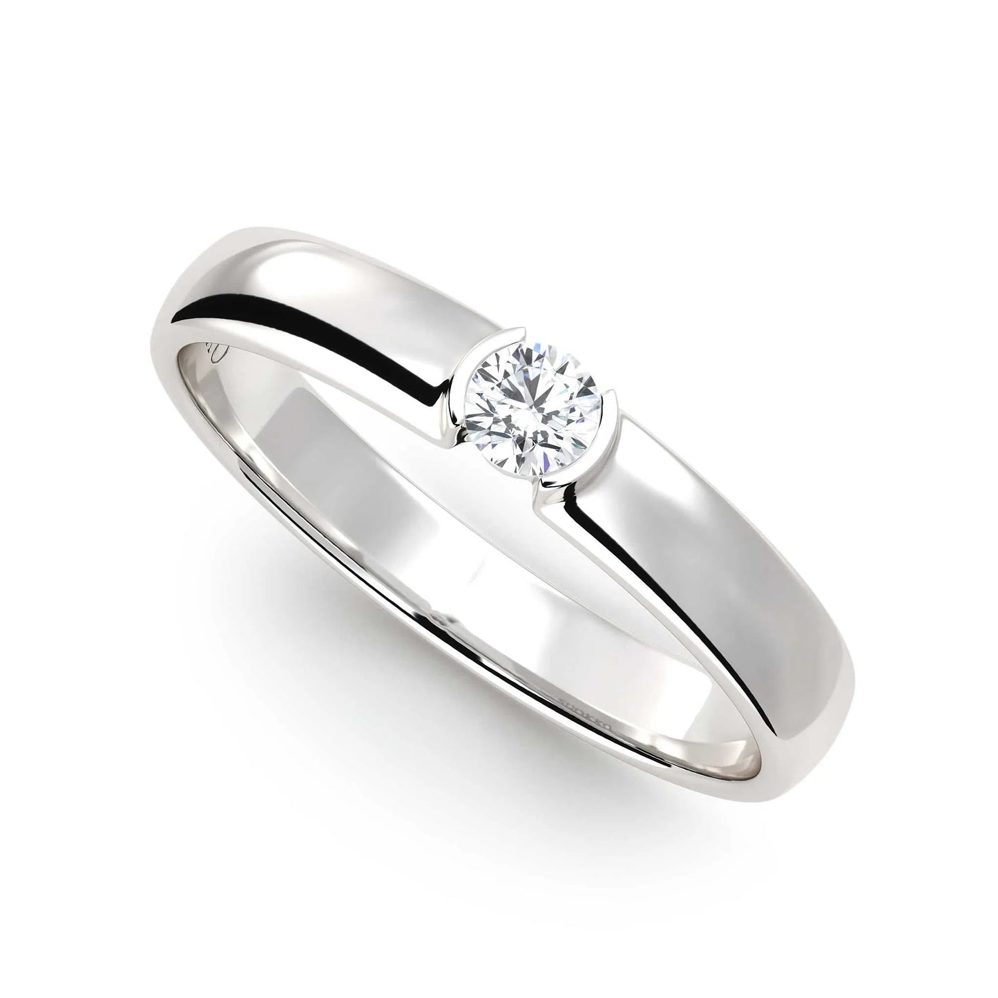 Suokko Timanttikorut -timanttisormus valkokultaa, jossa istutettuna yksi timantti. Tuotekoodi KR09149BR10