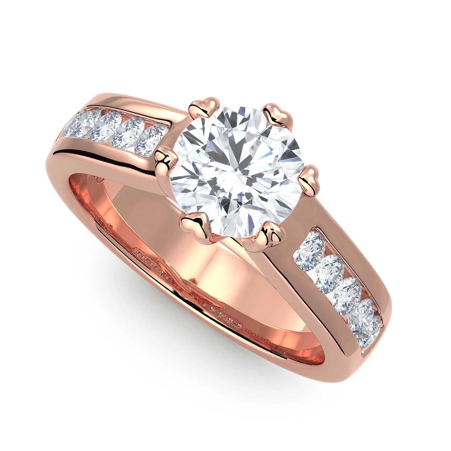 Suokko Timanttikorut -timanttisormus rosakultaa, jossa istutettuna 11 timanttia. Tuotekoodi KR09152BR100A