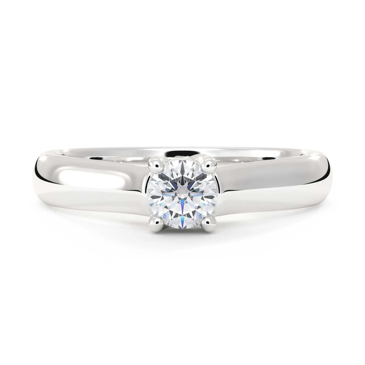 Suokko Timanttikorut -timanttisormus valkokultaa, jossa istutettuna yksi timantti. Tuotekoodi KR09153BR23