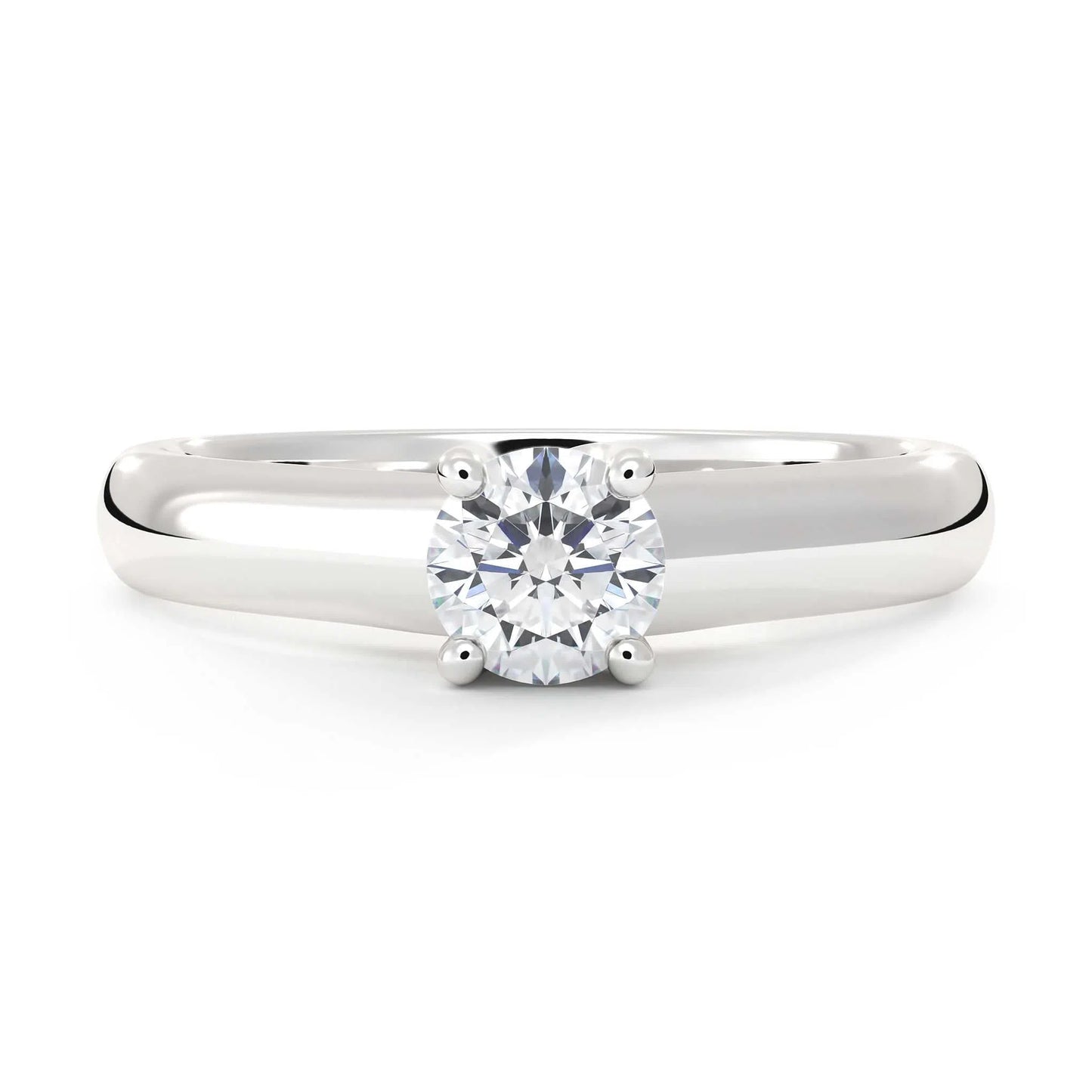 Suokko Timanttikorut -timanttisormus valkokultaa, jossa istutettuna yksi timantti. Tuotekoodi KR09153BR45