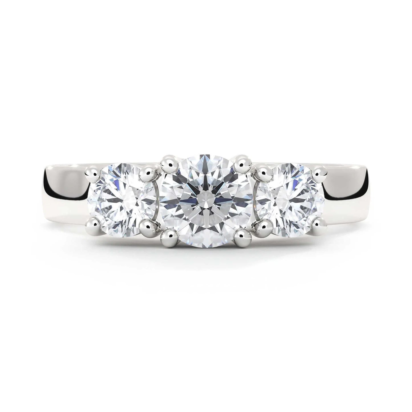 Suokko Timanttikorut -timanttisormus valkokultaa, jossa istutettuna 3 timanttia. Tuotekoodi KR09157BR45