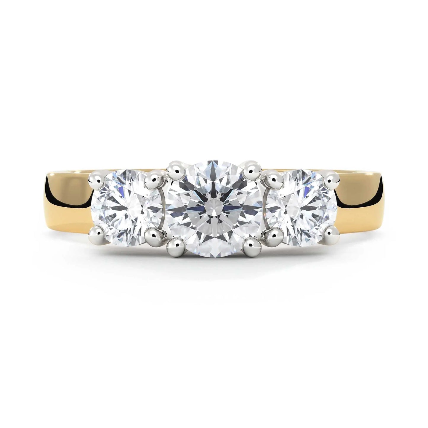 Suokko Timanttikorut -timanttisormus keltakultaa, jossa istutettuna 3 timanttia. Tuotekoodi KR09157BR45