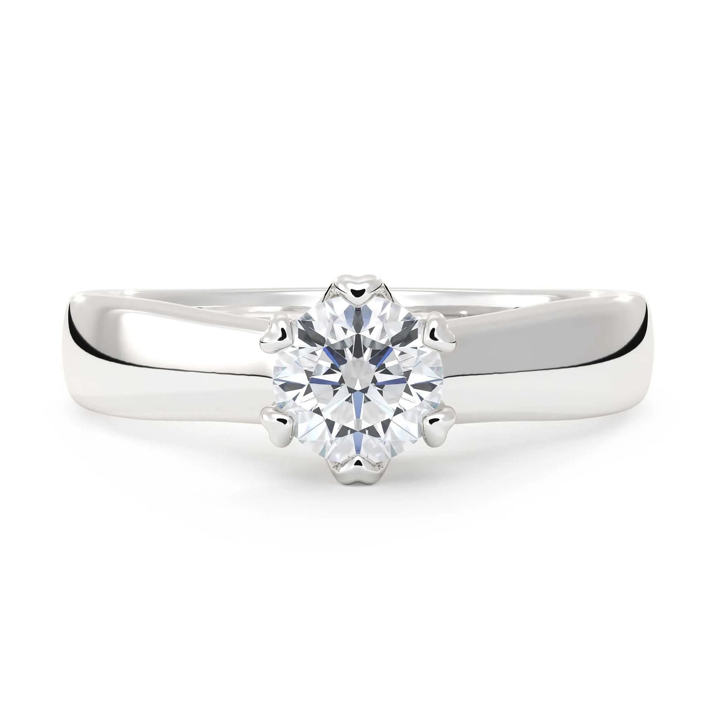 Suokko Timanttikorut -timanttisormus valkokultaa, jossa istutettuna yksi timantti. Tuotekoodi KR09159BR50