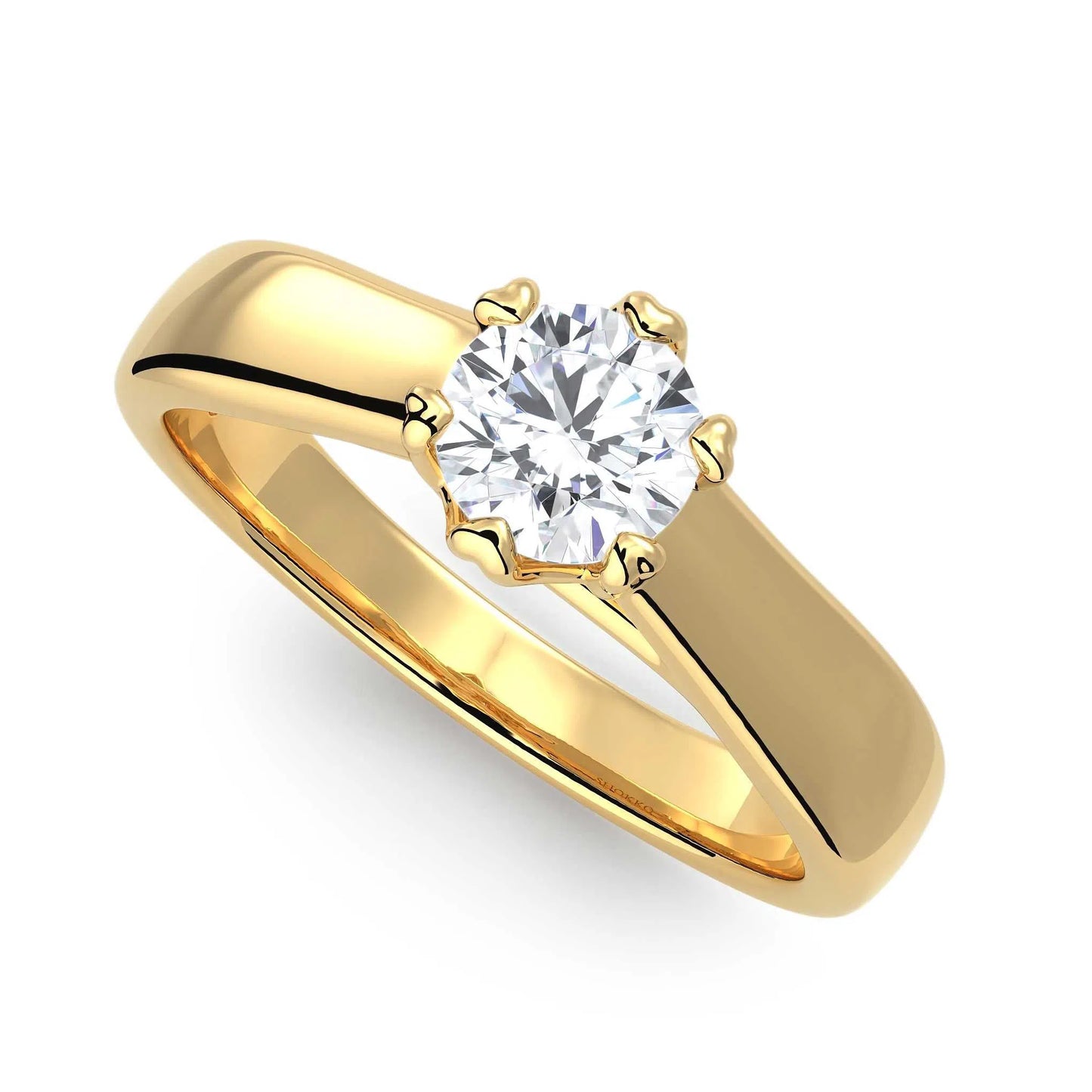 Suokko Timanttikorut -timanttisormus keltakultaa, jossa istutettuna yksi timantti. Tuotekoodi KR09159BR50