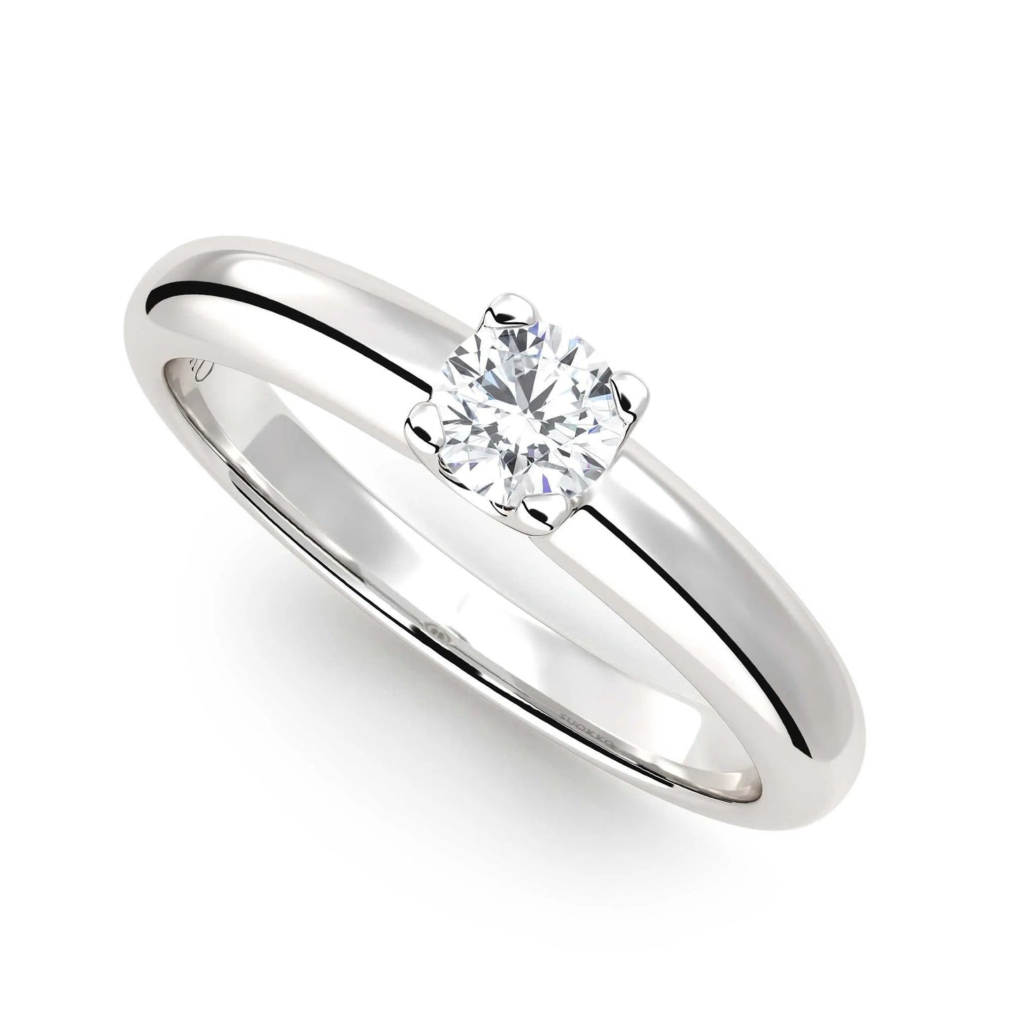 Suokko Timanttikorut -timanttisormus valkokultaa, jossa istutettuna yksi timantti. Tuotekoodi KR09165BR23