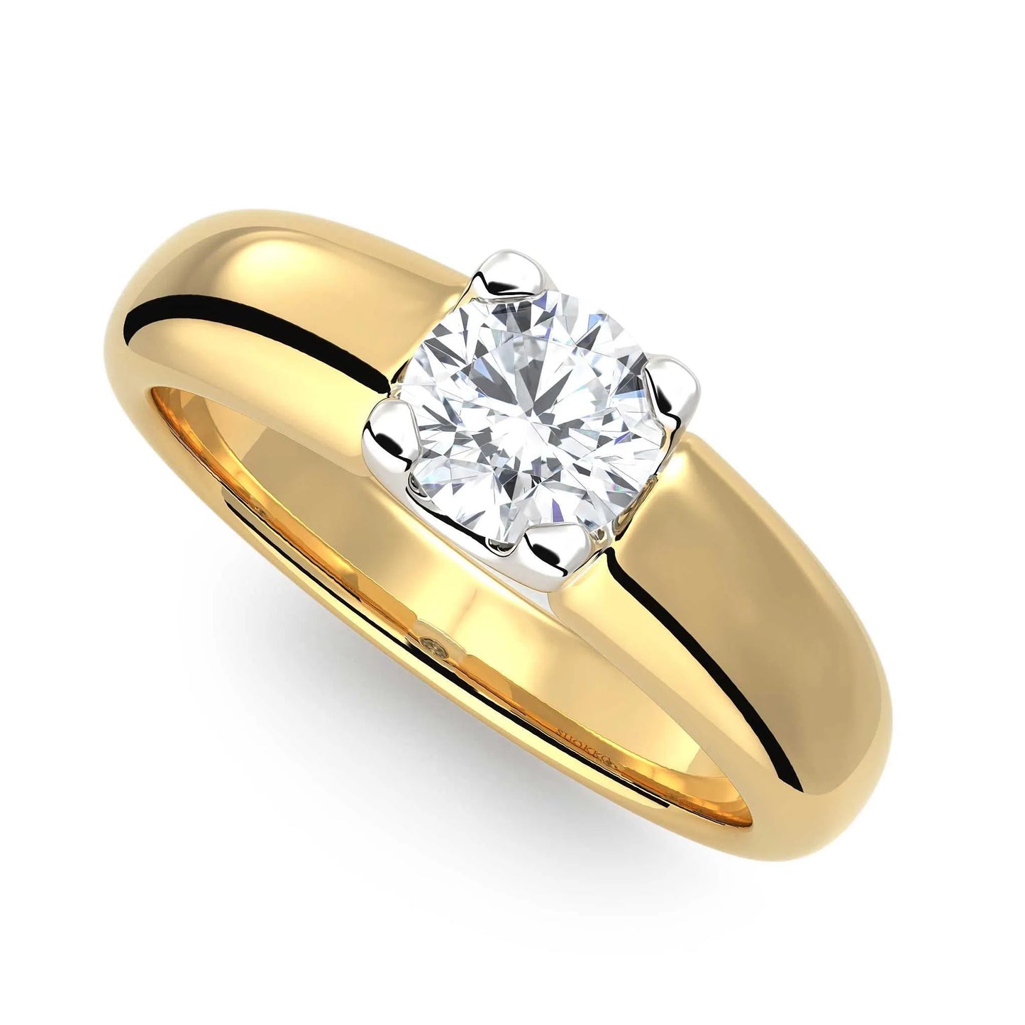 Suokko Timanttikorut -timanttisormus keltakultaa, jossa istutettuna yksi timantti. Tuotekoodi KR09165BR60