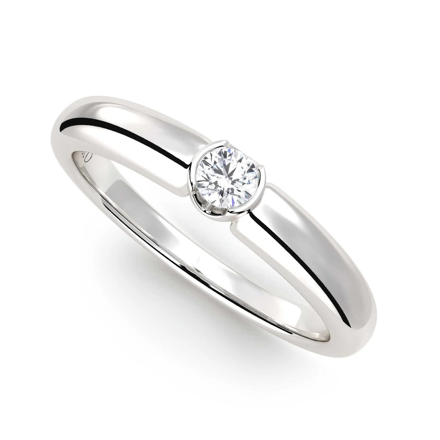 Suokko Timanttikorut -timanttisormus valkokultaa, jossa istutettuna yksi timantti. Tuotekoodi KR09166BR10