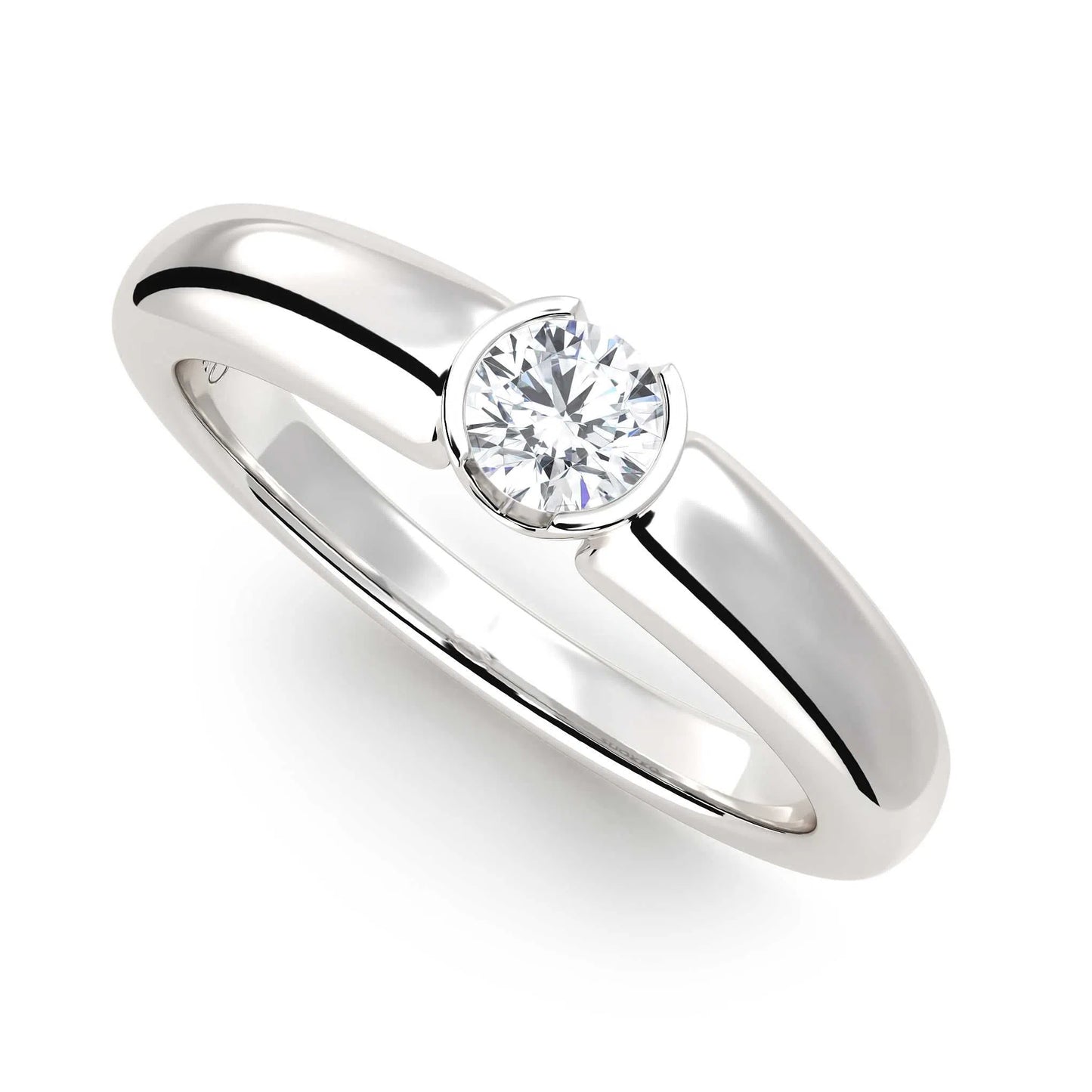 Suokko Timanttikorut -timanttisormus valkokultaa, jossa istutettuna yksi timantti. Tuotekoodi KR09166BR23