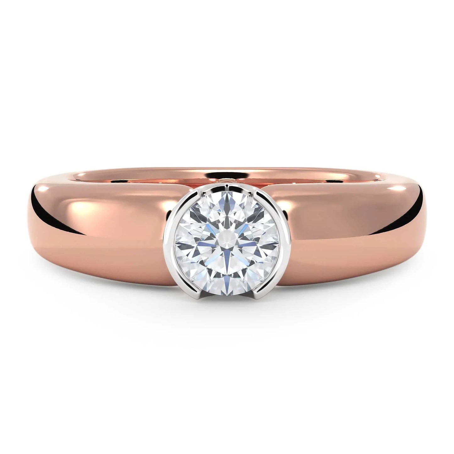 Suokko Timanttikorut -timanttisormus rosakultaa, jossa istutettuna yksi timantti. Tuotekoodi KR09166BR45