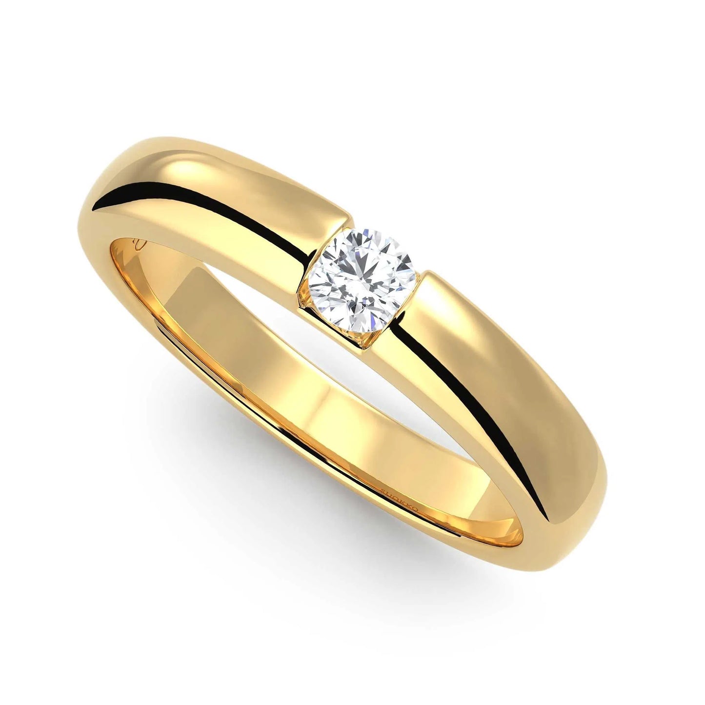 Suokko Timanttikorut -timanttisormus keltakultaa, jossa istutettuna yksi timantti. Tuotekoodi KR09167BR15A