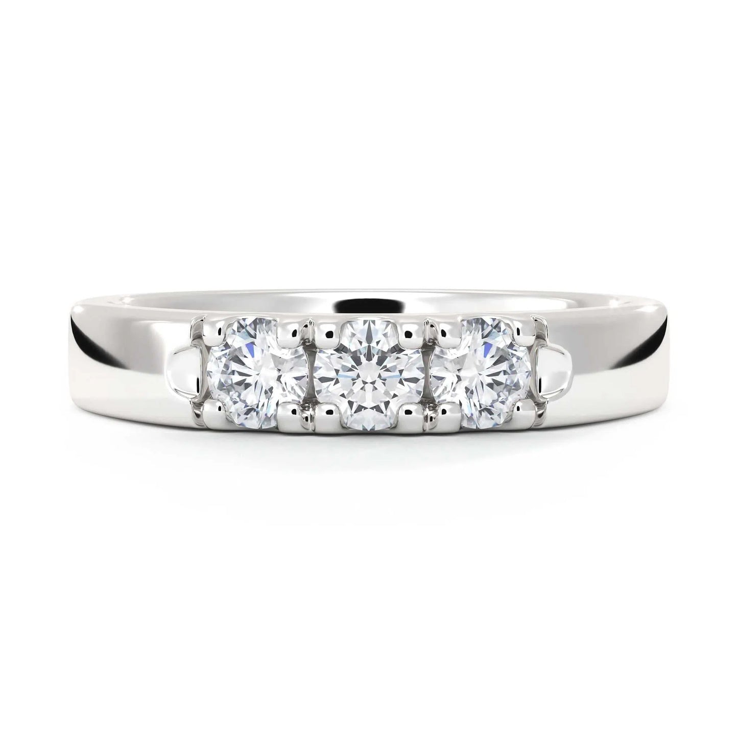 Suokko Timanttikorut -timanttisormus valkokultaa, jossa istutettuna 3 timanttia. Tuotekoodi KR10382BR15