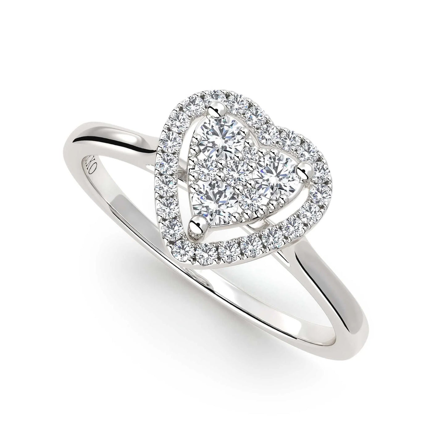 Suokko Timanttikorut -timanttisormus valkokultaa, jossa istutettuna 29 timanttia. Tuotekoodi KR11562