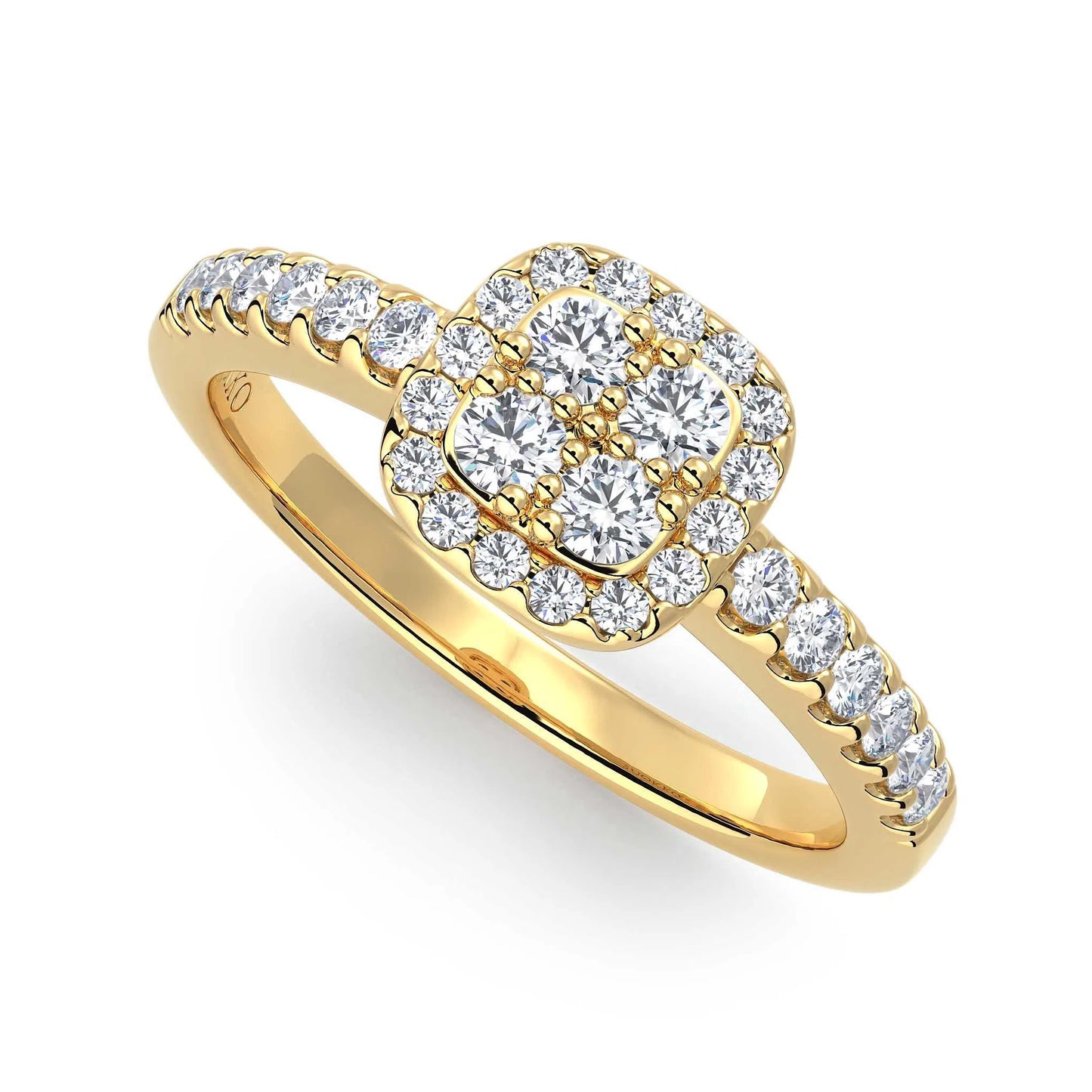 Suokko Timanttikorut -timanttisormus keltakultaa, jossa istutettuna 32 timanttia. Tuotekoodi KR11624A8