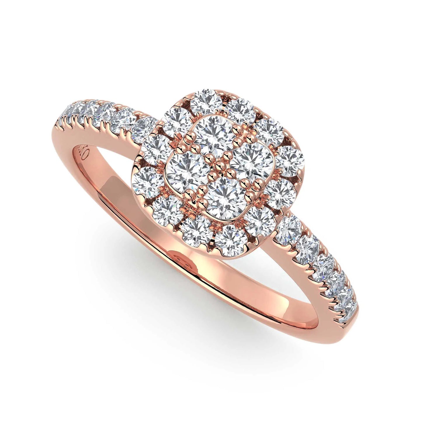 Suokko Timanttikorut -timanttisormus rosakultaa, jossa istutettuna 28 timanttia. Tuotekoodi KR11624A9