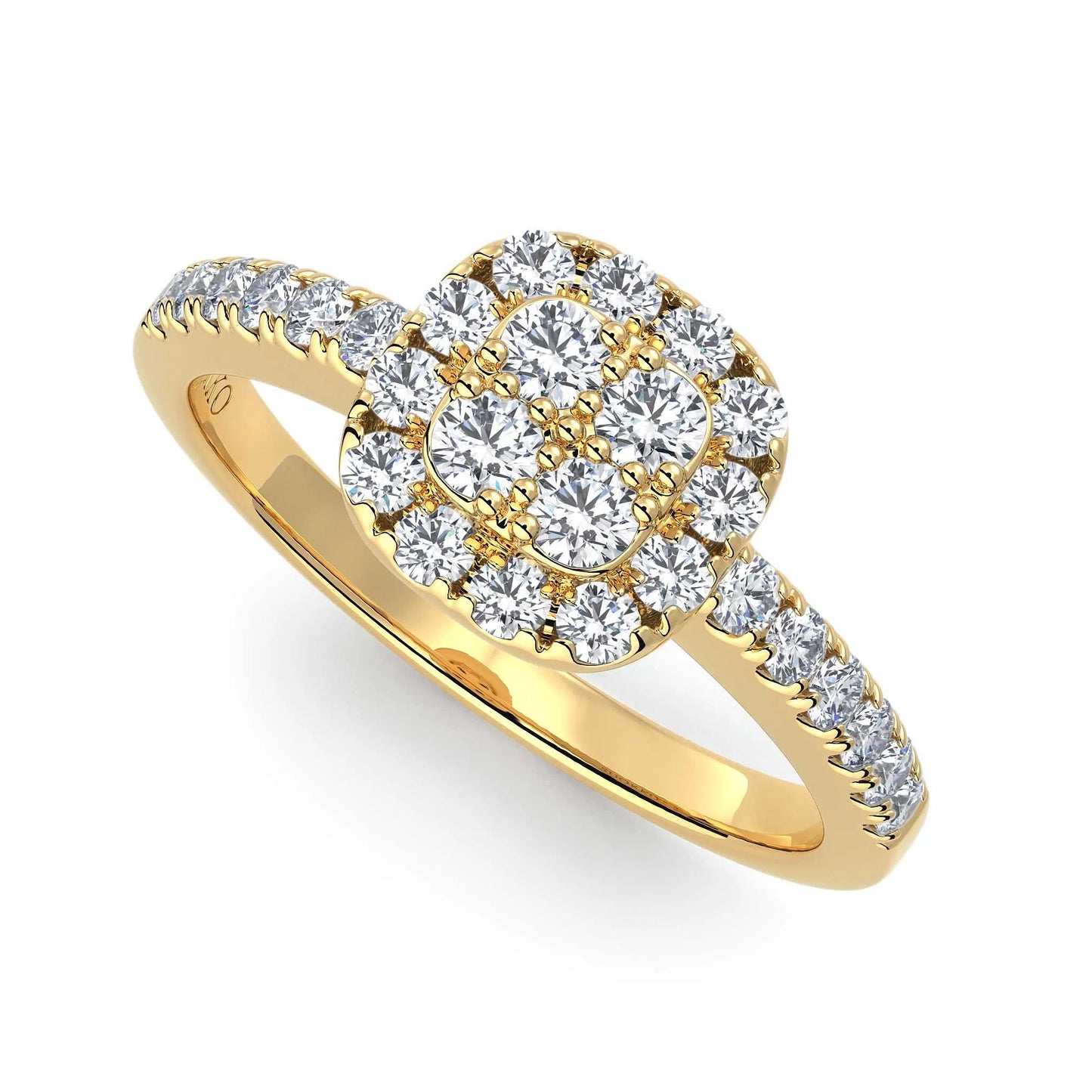 Suokko Timanttikorut -timanttisormus keltakultaa, jossa istutettuna 28 timanttia. Tuotekoodi KR11624A9