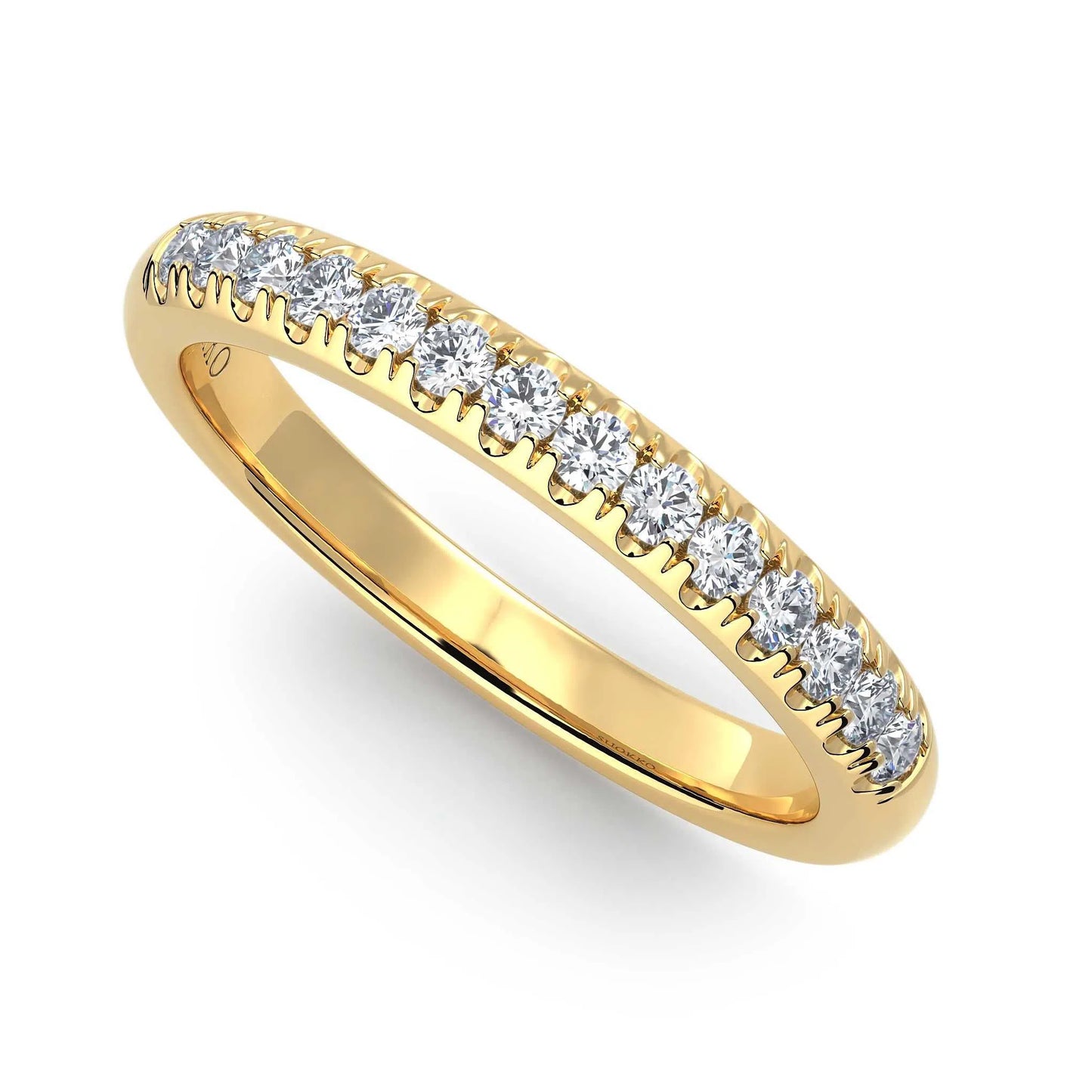 Suokko Timanttikorut -timanttisormus keltakultaa, jossa istutettuna 14 timanttia. Tuotekoodi KR14168B50A