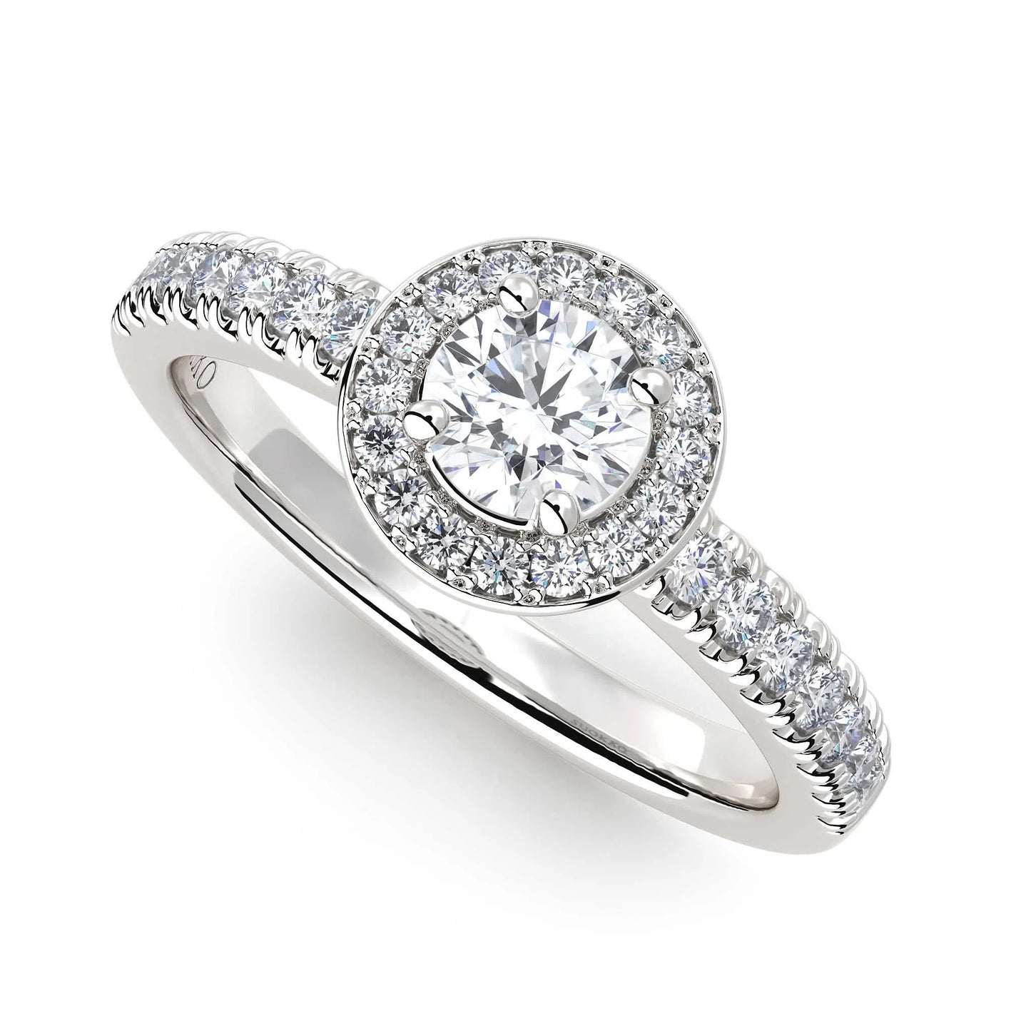 Suokko Timanttikorut -timanttisormus valkokultaa, jossa istutettuna 31 timanttia. Tuotekoodi KR14440BR40