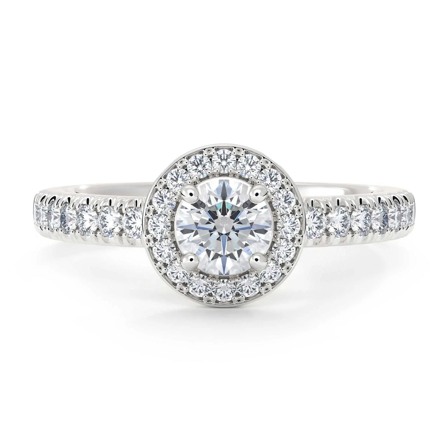 Suokko Timanttikorut -timanttisormus valkokultaa, jossa istutettuna 31 timanttia. Tuotekoodi KR14440BR40