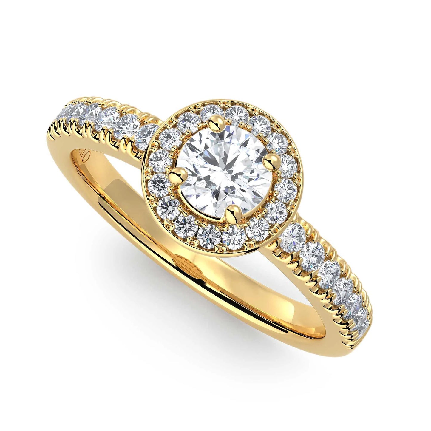 Suokko Timanttikorut -timanttisormus keltakultaa, jossa istutettuna 31 timanttia. Tuotekoodi KR14440BR40