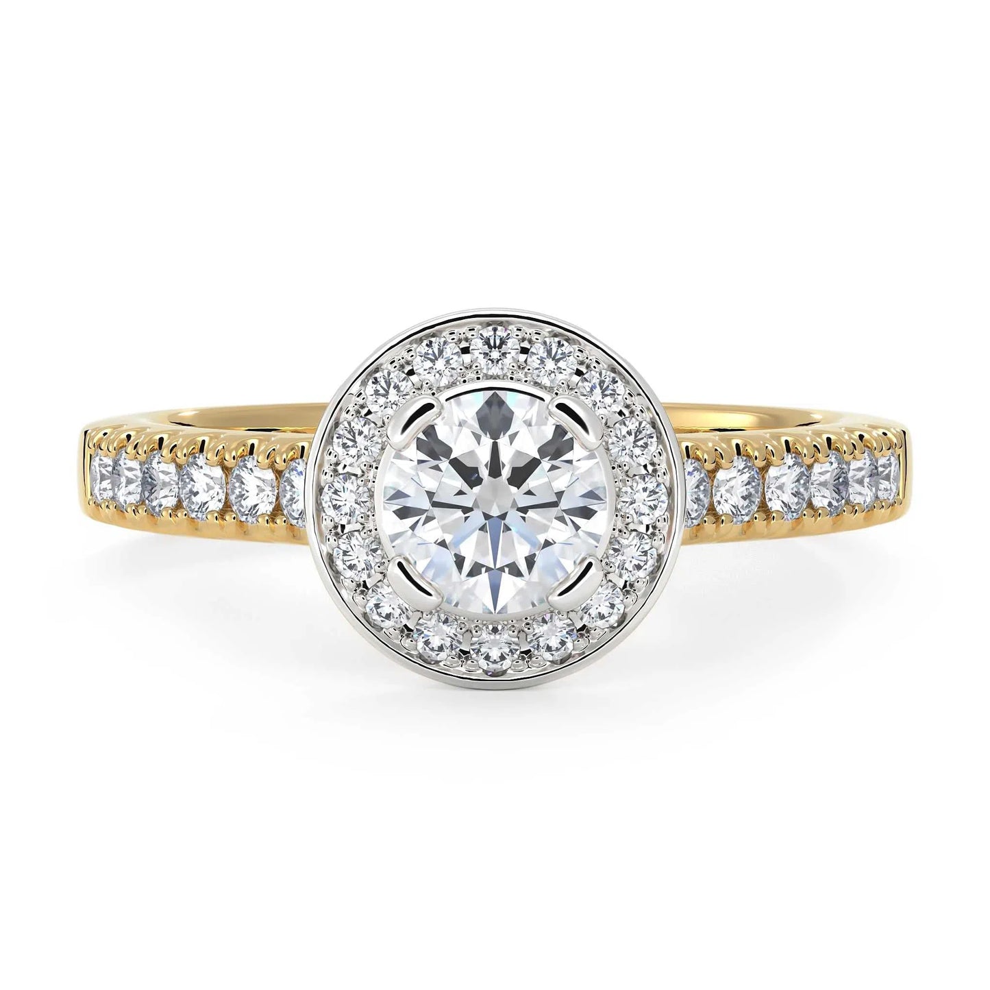 Suokko Timanttikorut -timanttisormus keltakultaa, jossa istutettuna 31 timanttia. Tuotekoodi KR14440BR50A