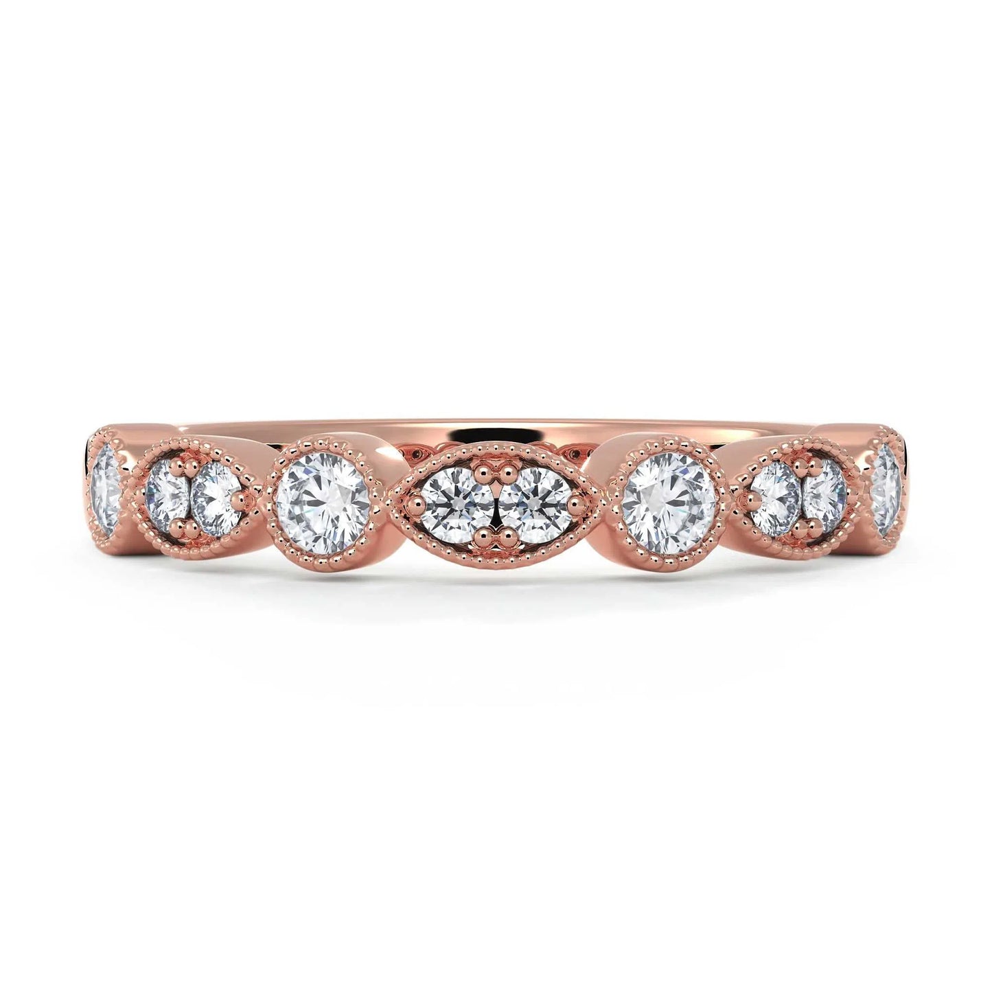 Suokko Timanttikorut -timanttisormus rosakultaa, jossa istutettuna 10 timanttia. Tuotekoodi KR17040A2