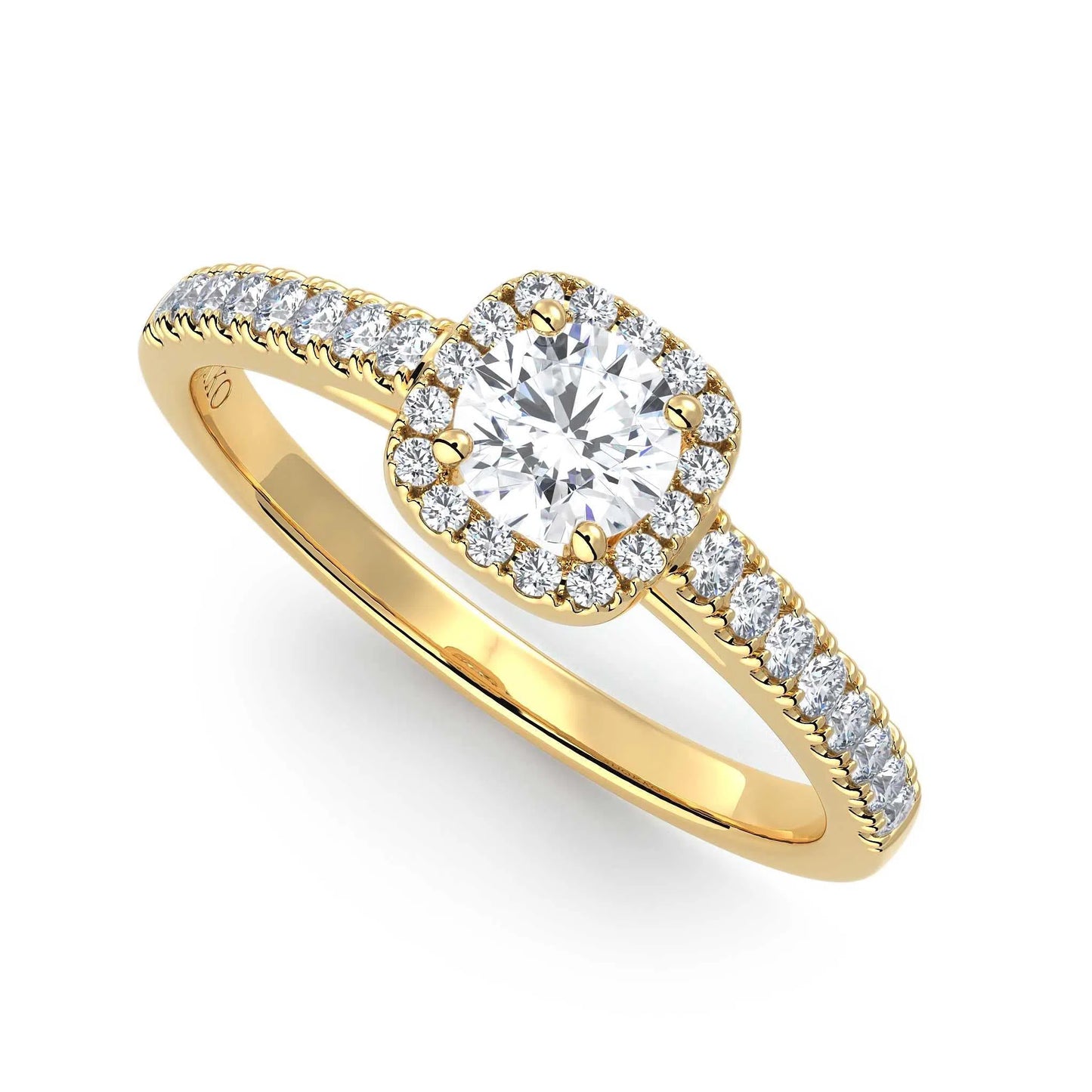 Suokko Timanttikorut -timanttisormus keltakultaa, jossa istutettuna 33 timanttia. Tuotekoodi KR17277BR35A1