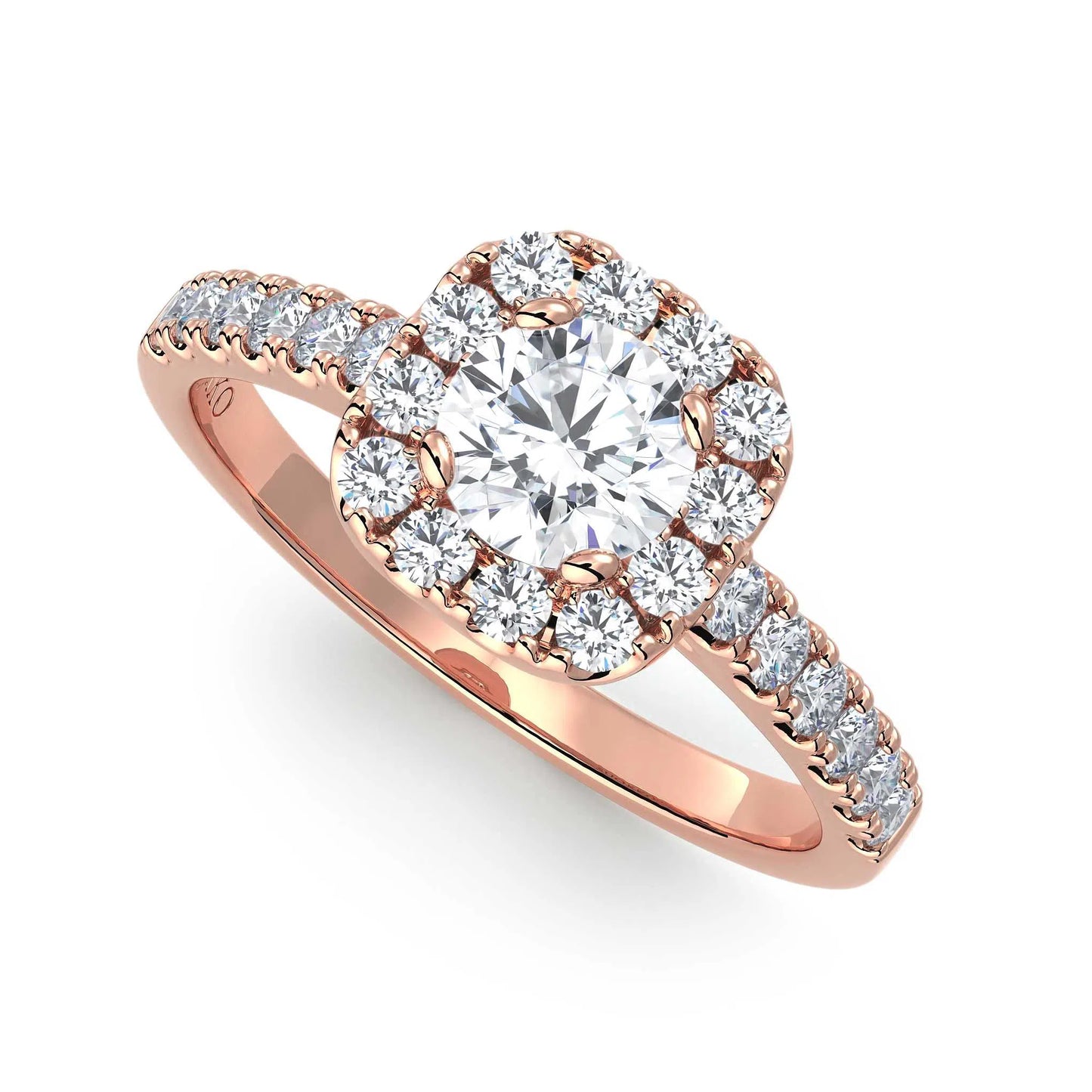 Suokko Timanttikorut -timanttisormus rosakultaa, jossa istutettuna 25 timanttia. Tuotekoodi KR17277BR50A1