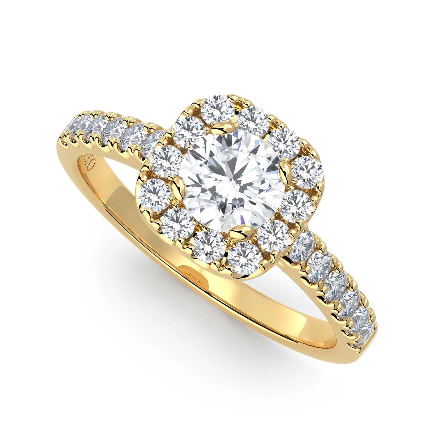 Suokko Timanttikorut -timanttisormus keltakultaa, jossa istutettuna 25 timanttia. Tuotekoodi KR17277BR50A1