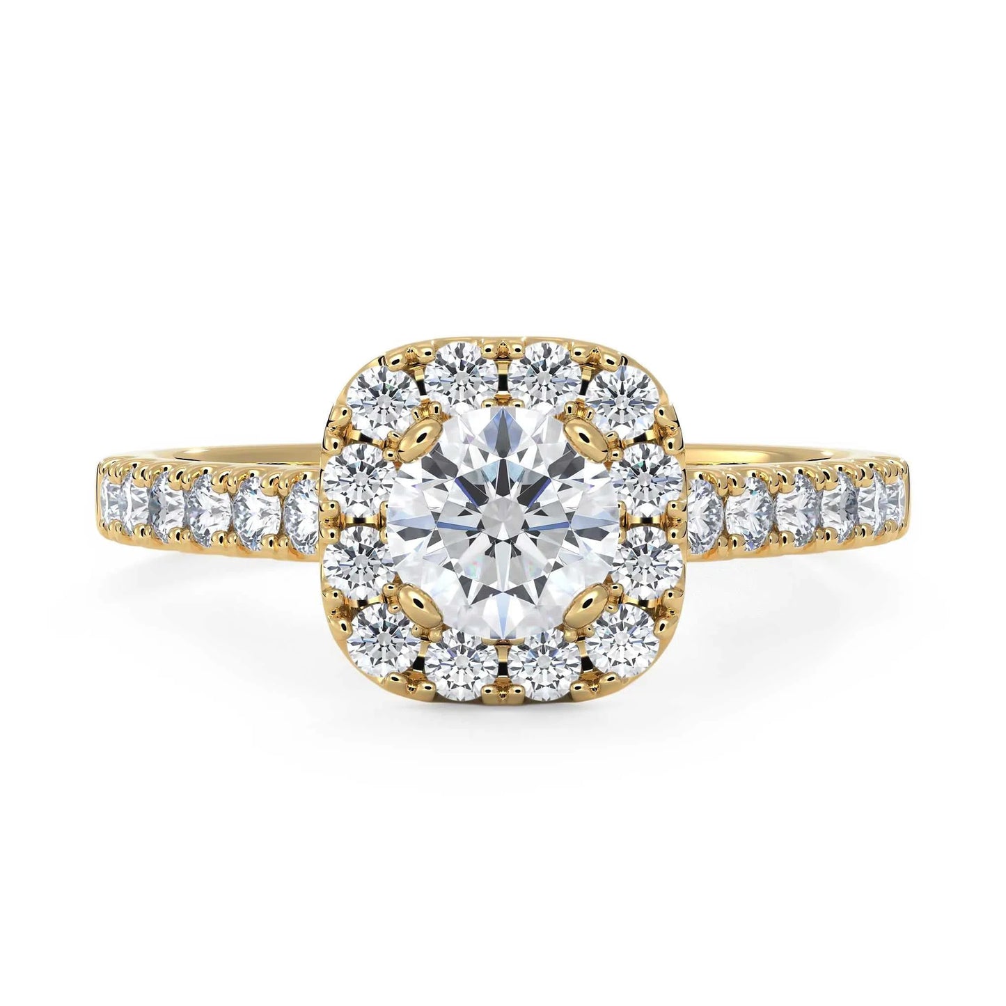 Suokko Timanttikorut -timanttisormus keltakultaa, jossa istutettuna 25 timanttia. Tuotekoodi KR17277BR50A1