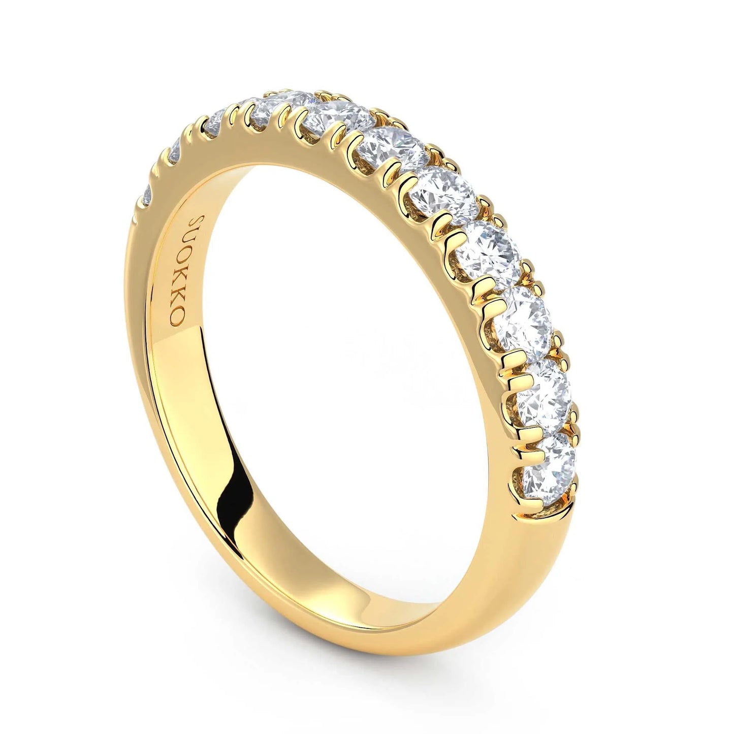 Suokko Timanttikorut -timanttisormus keltakultaa, jossa istutettuna 11 timanttia. Tuotekoodi KR17282B45A3