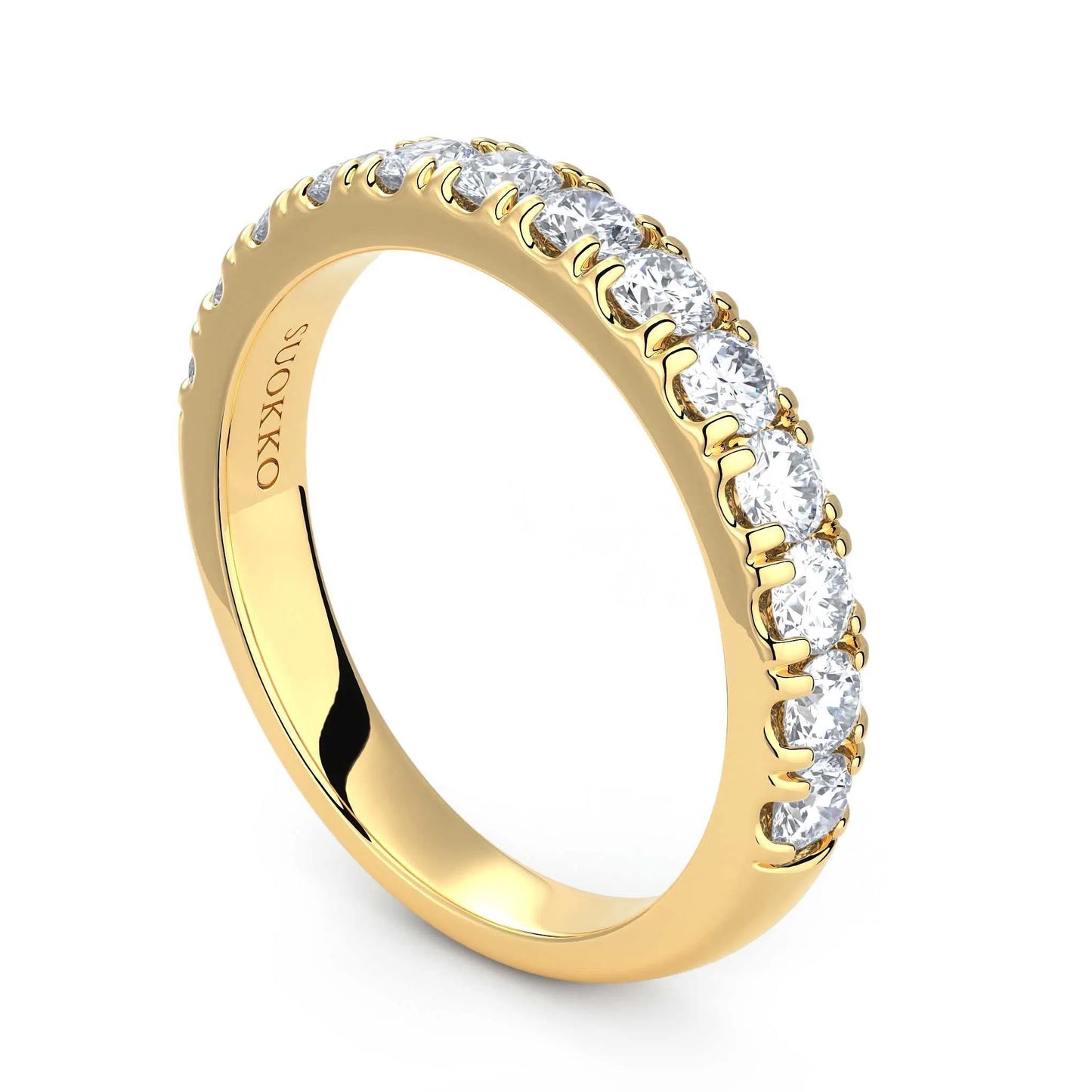 Suokko Timanttikorut -timanttisormus keltakultaa, jossa istutettuna 13 timanttia. Tuotekoodi KR17282B45A