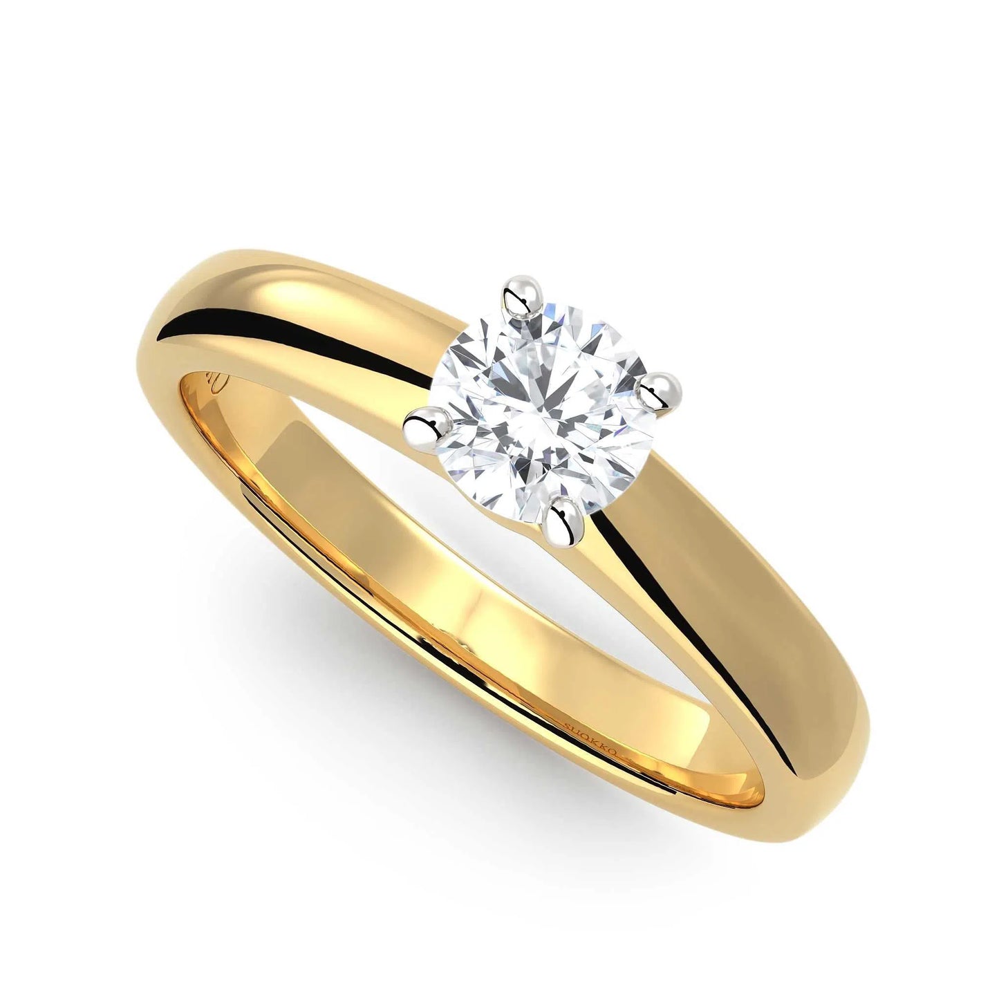 Suokko Timanttikorut -timanttisormus keltakultaa, jossa istutettuna yksi timantti. Tuotekoodi KR17282BR45